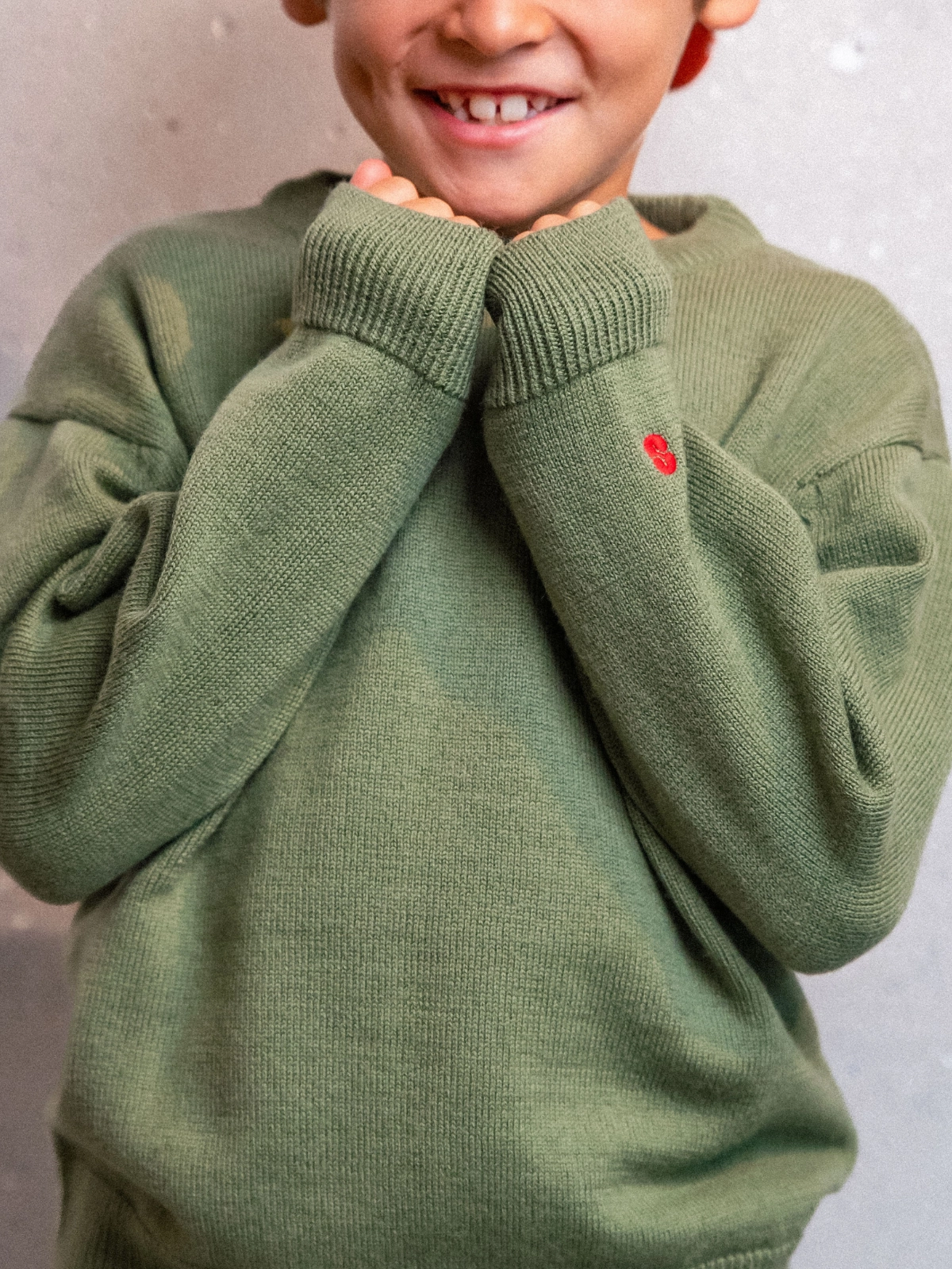 Smala - Le Pull 100% laine Kaki - 12 ans
