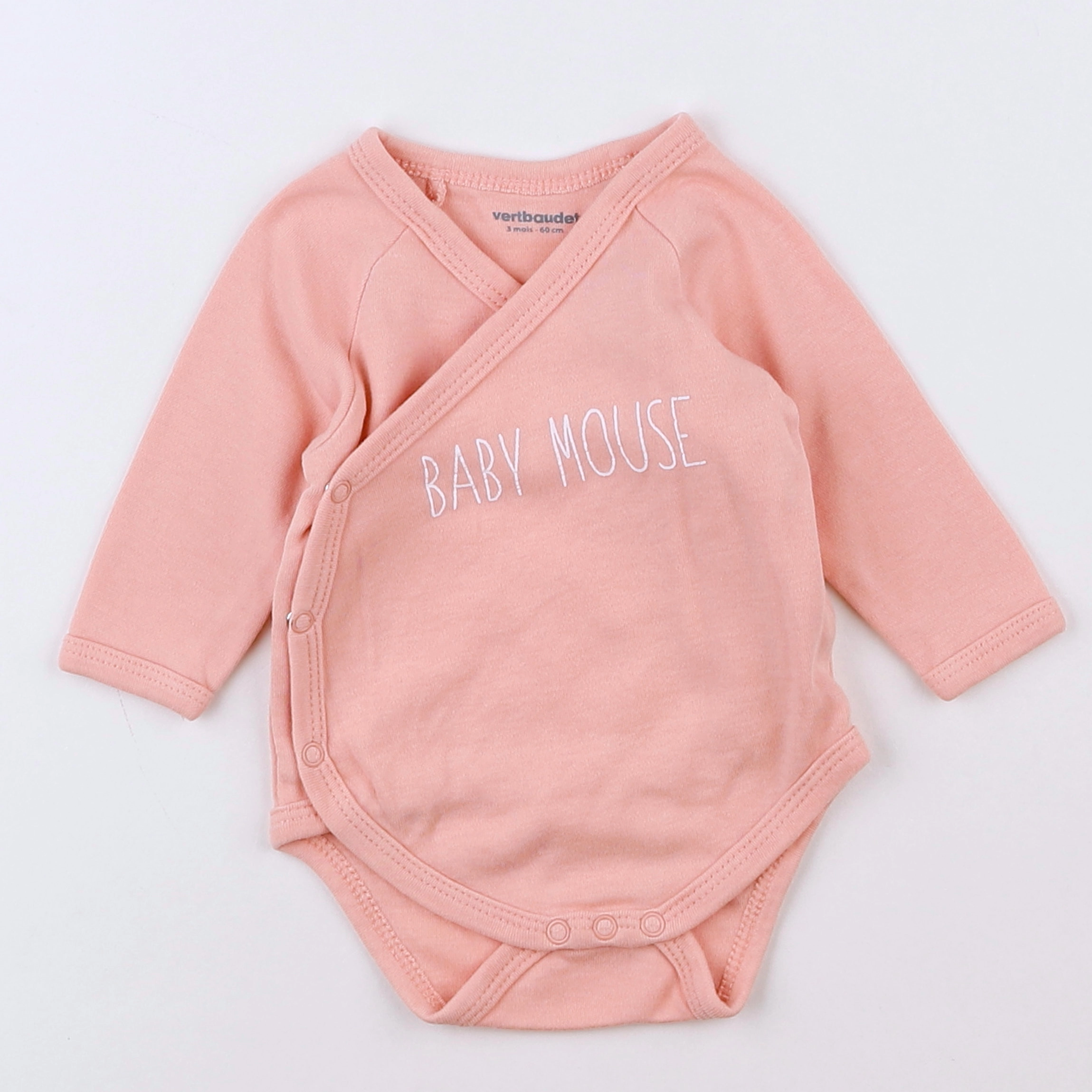 Vertbaudet - body rose - 3 mois