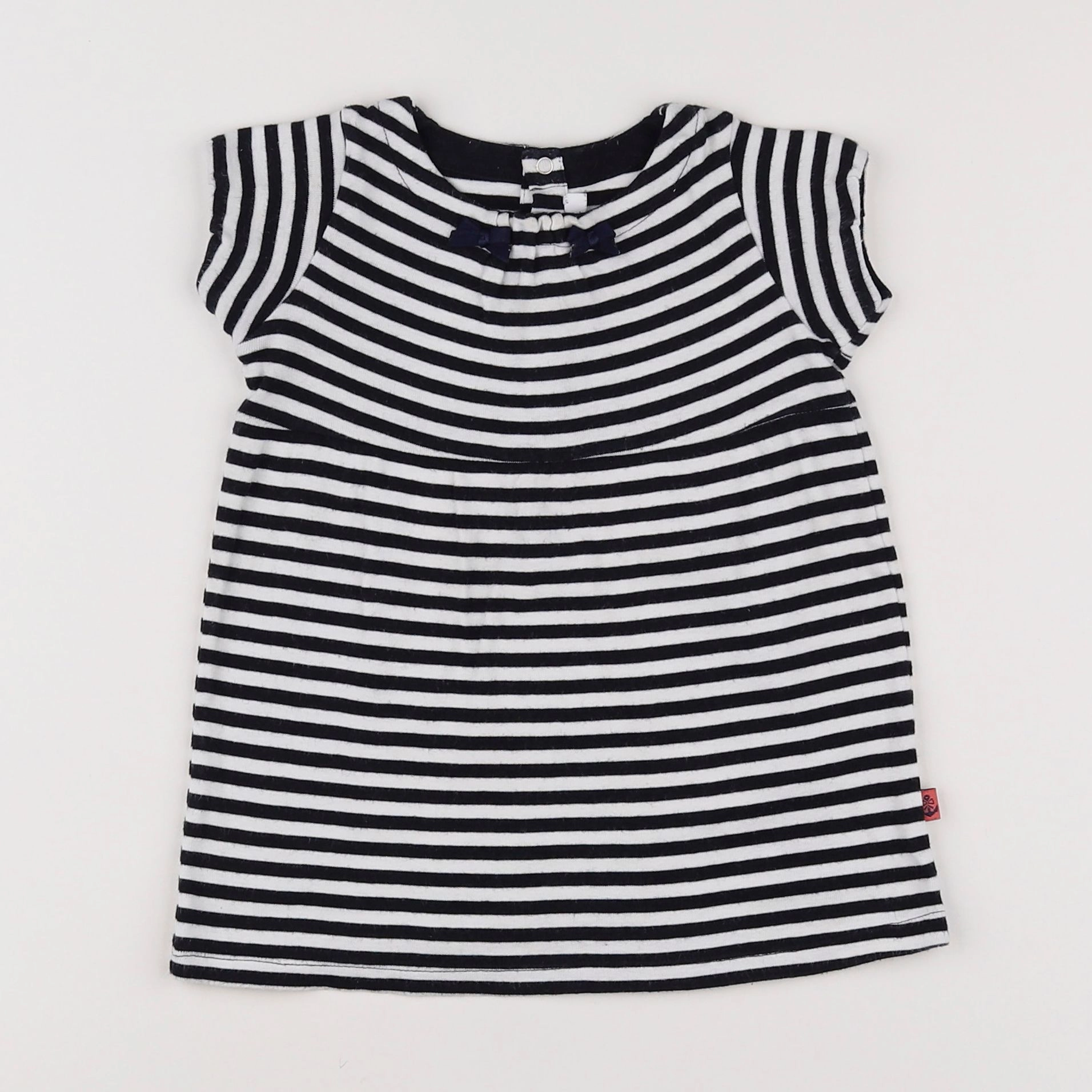 Jacadi - robe blanc, bleu - 12 mois