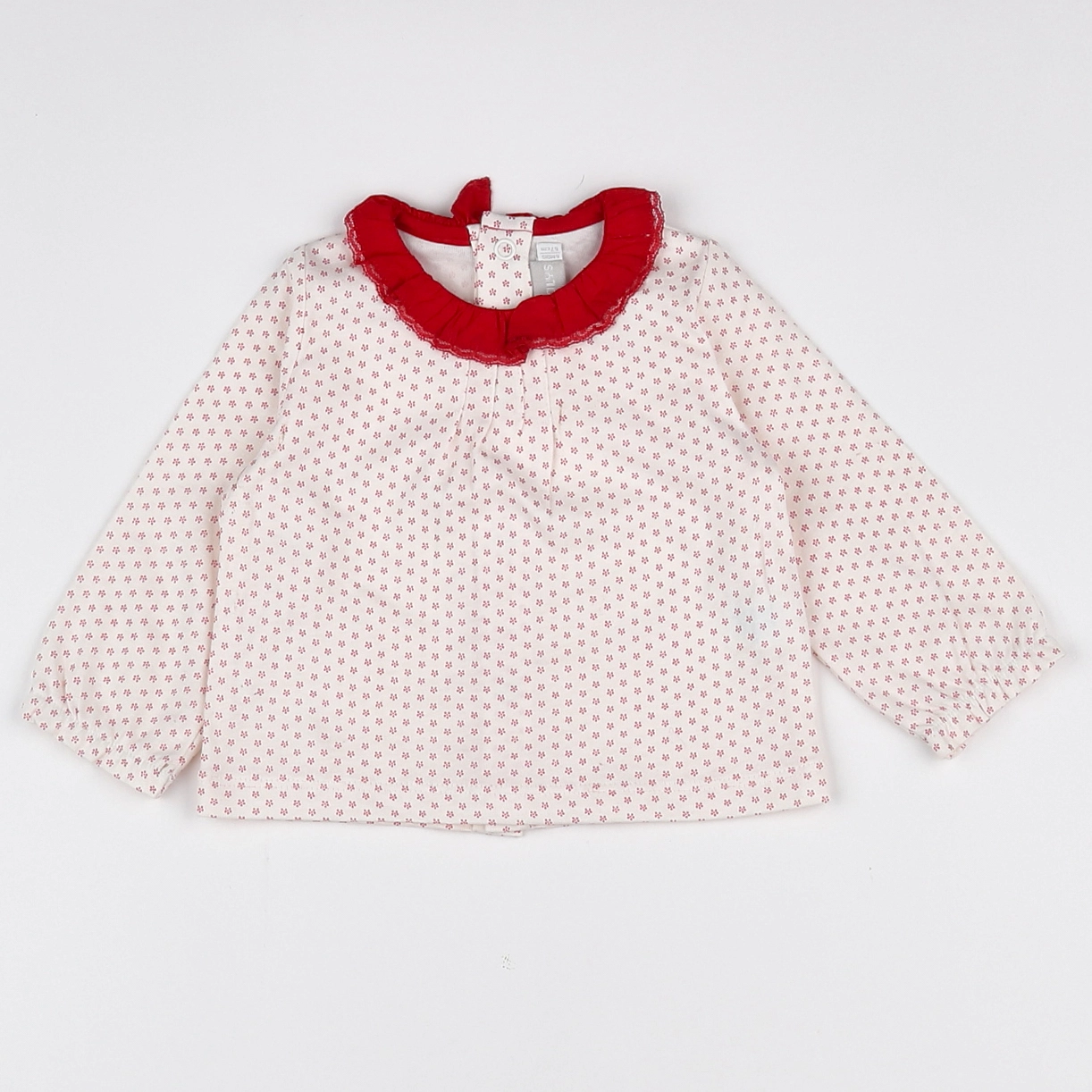 Natalys - blouse blanc, rouge - 6 mois