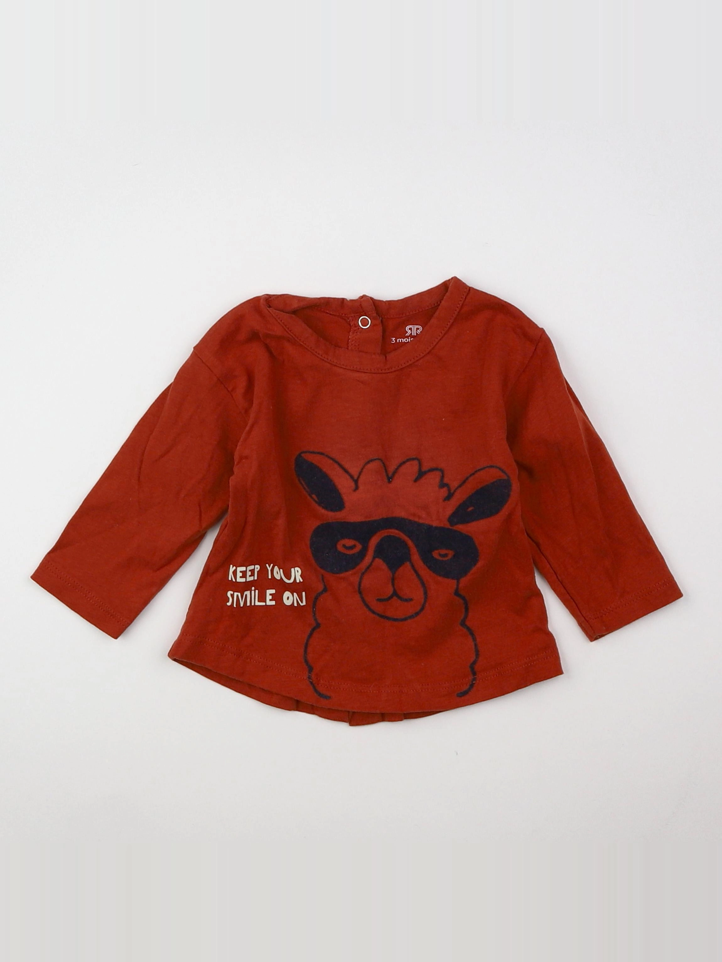 La Redoute - tee-shirt rouge - 3 mois