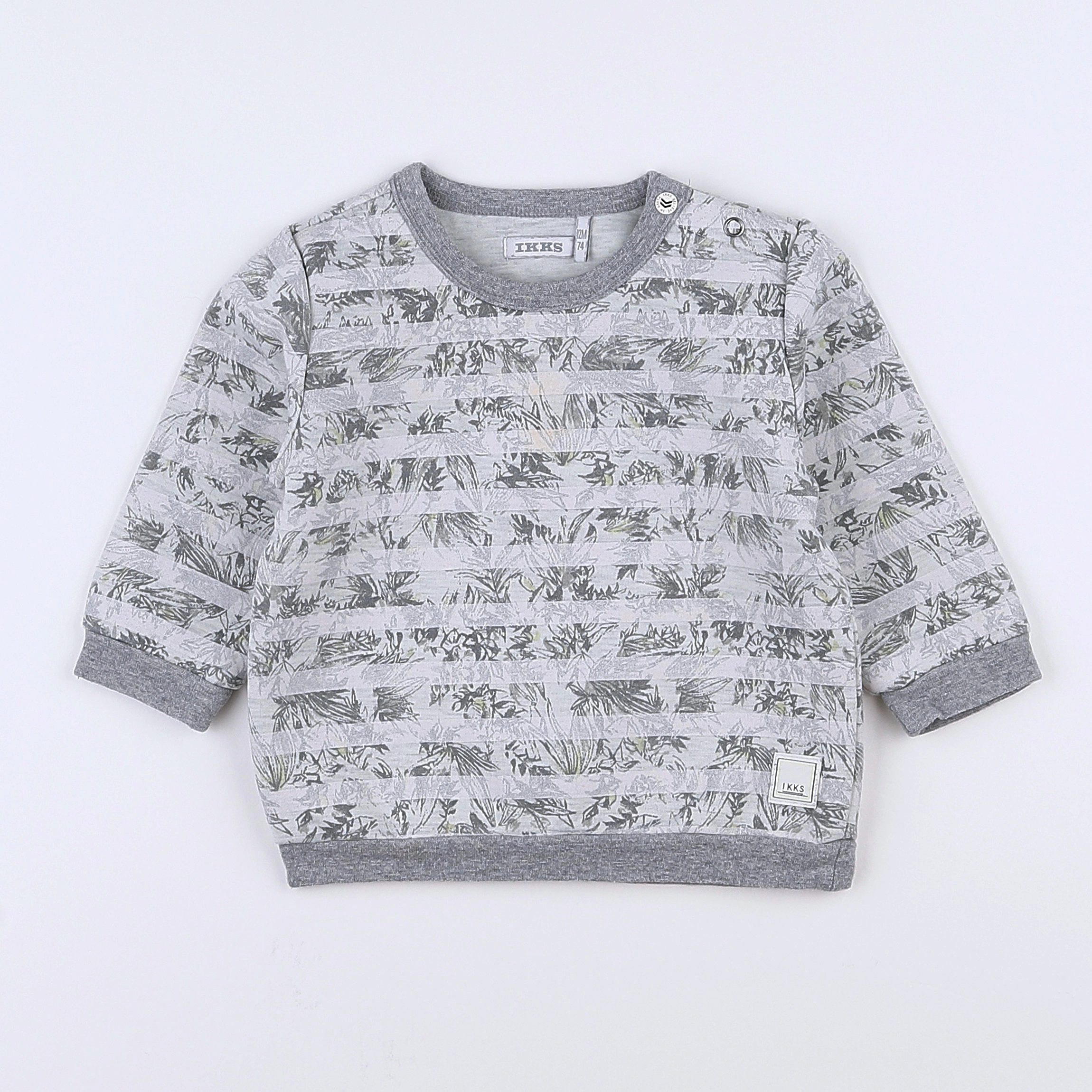 IKKS - sweat gris - 12 mois