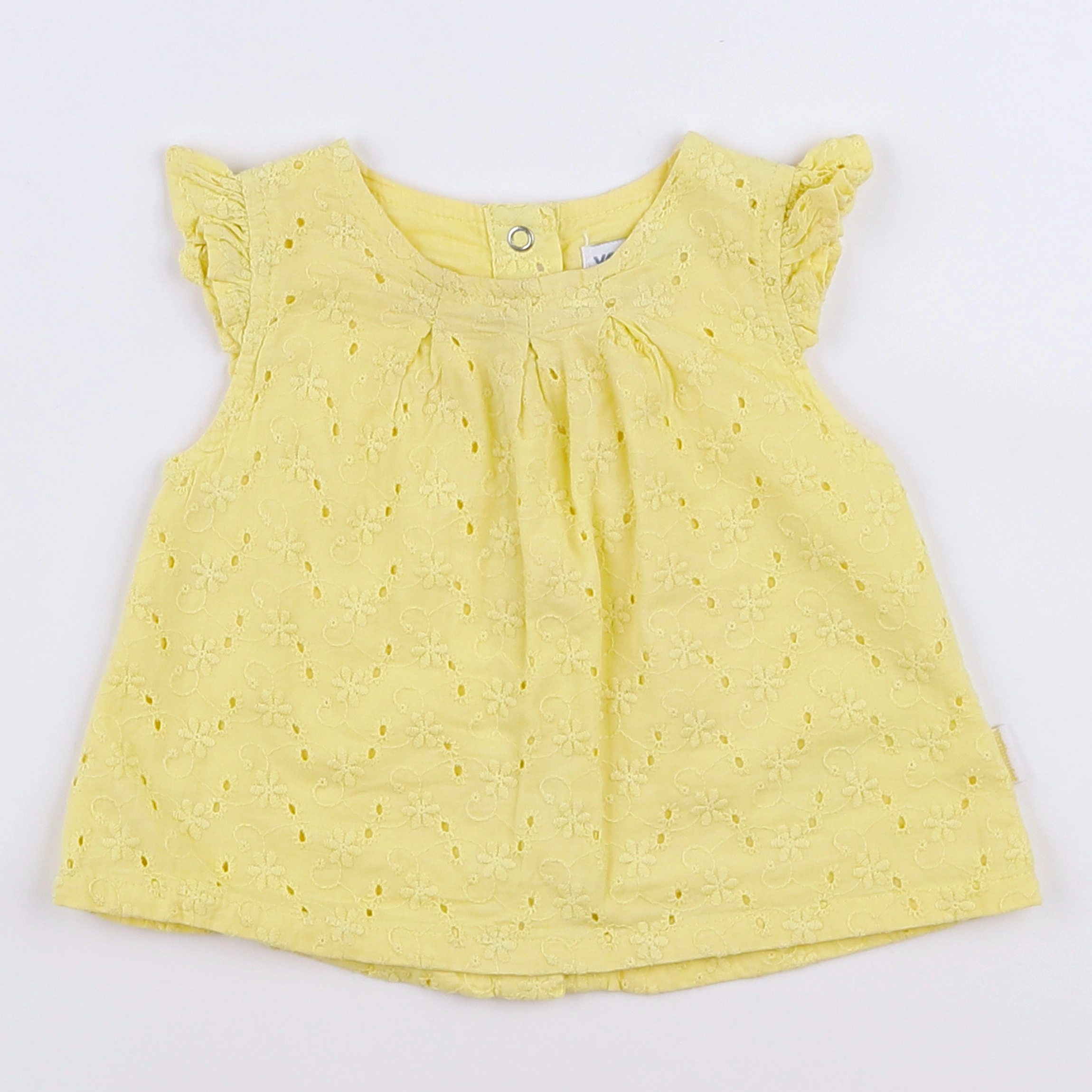 Vertbaudet - blouse jaune - 3 mois