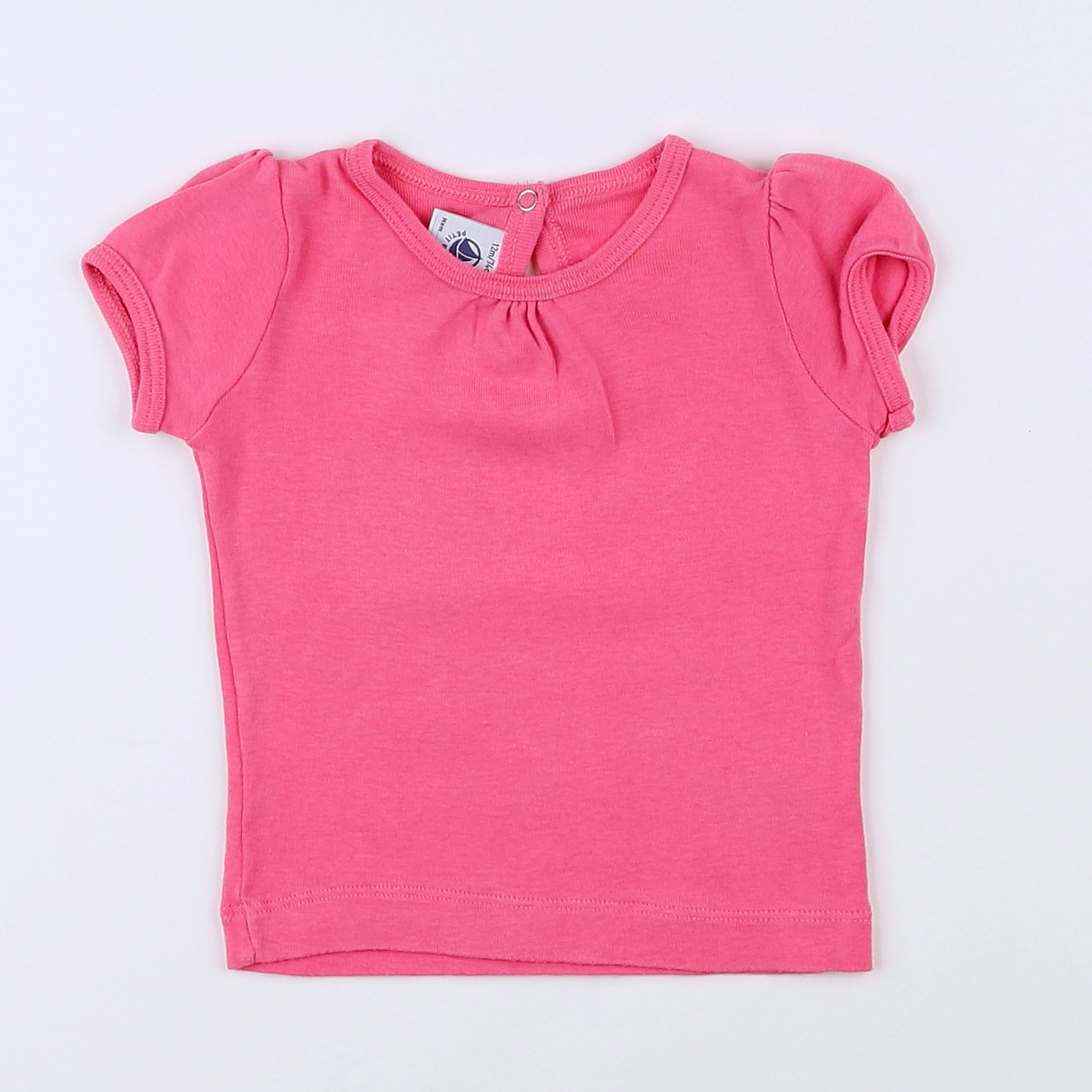 Petit Bateau - tee-shirt rose - 12 mois