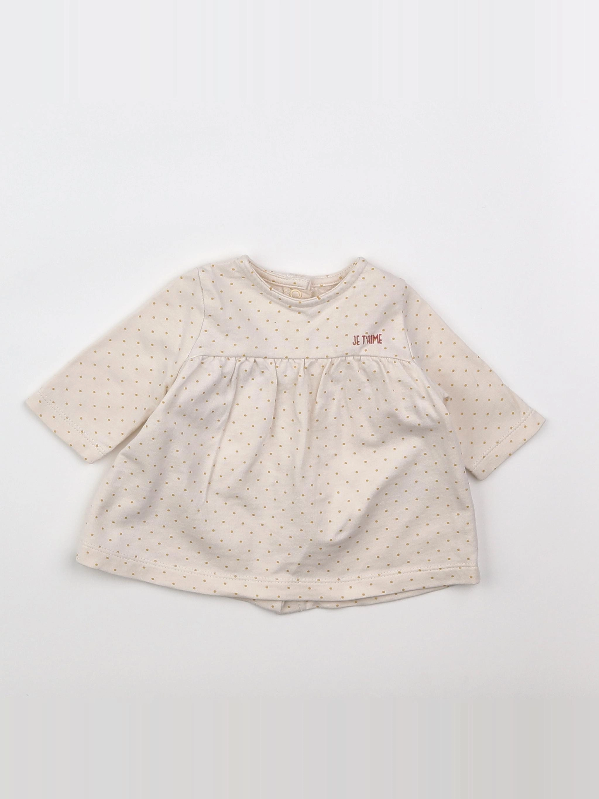 Vertbaudet - robe blanc - 1 mois