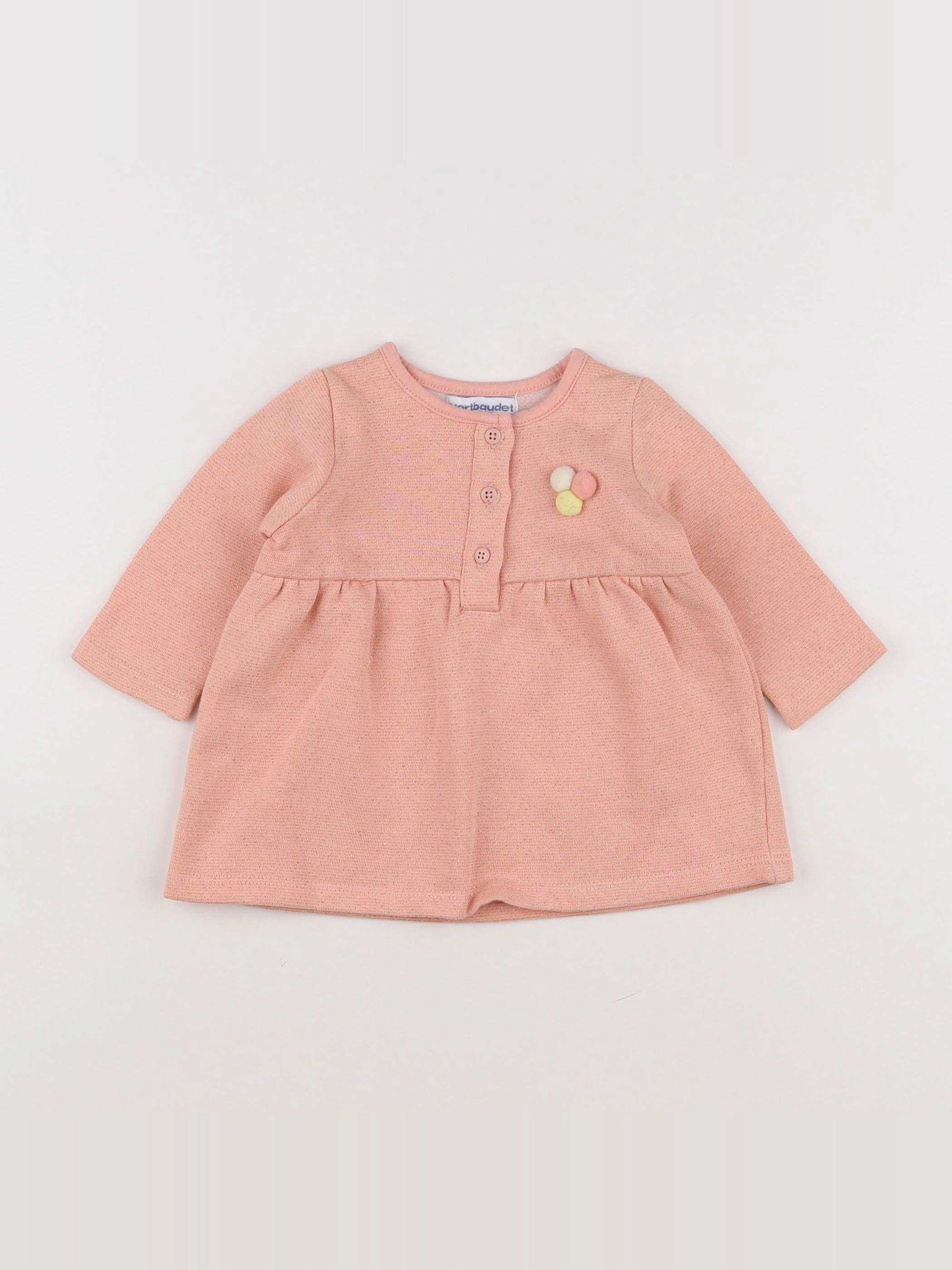 Vertbaudet - robe rose - 3 mois