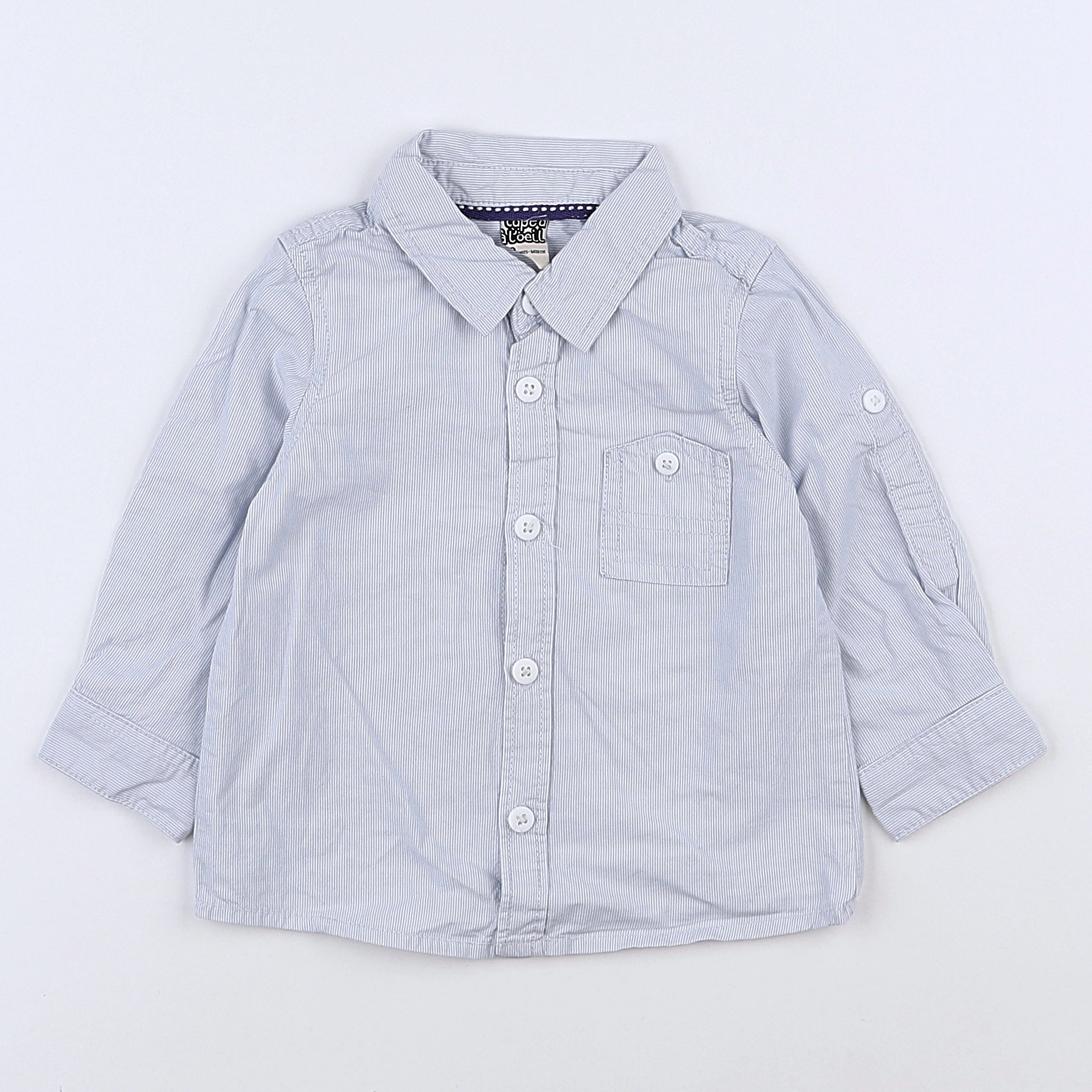 Tape à l'oeil - chemise bleu - 12 mois
