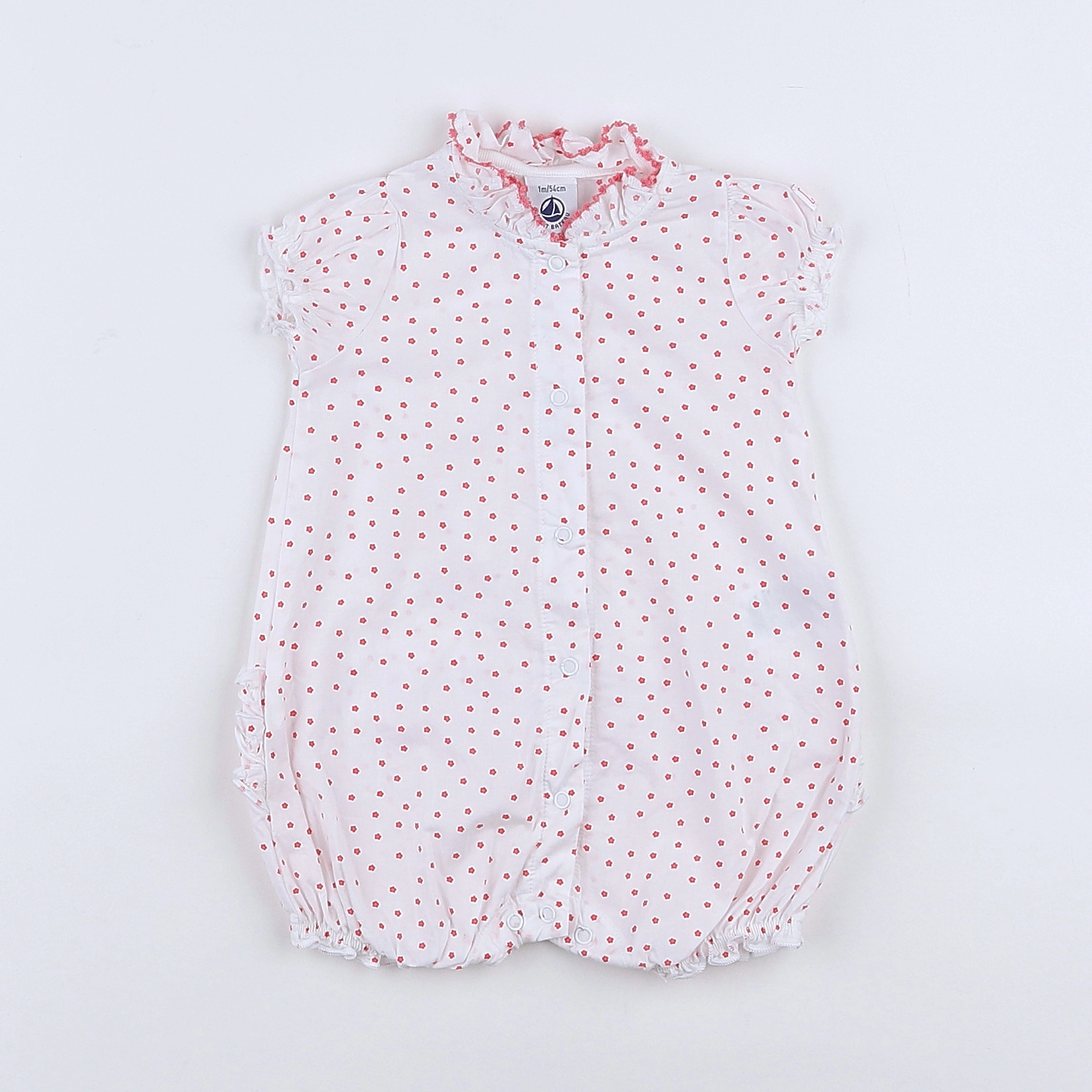 Petit Bateau - combinaison blanc - 1 mois