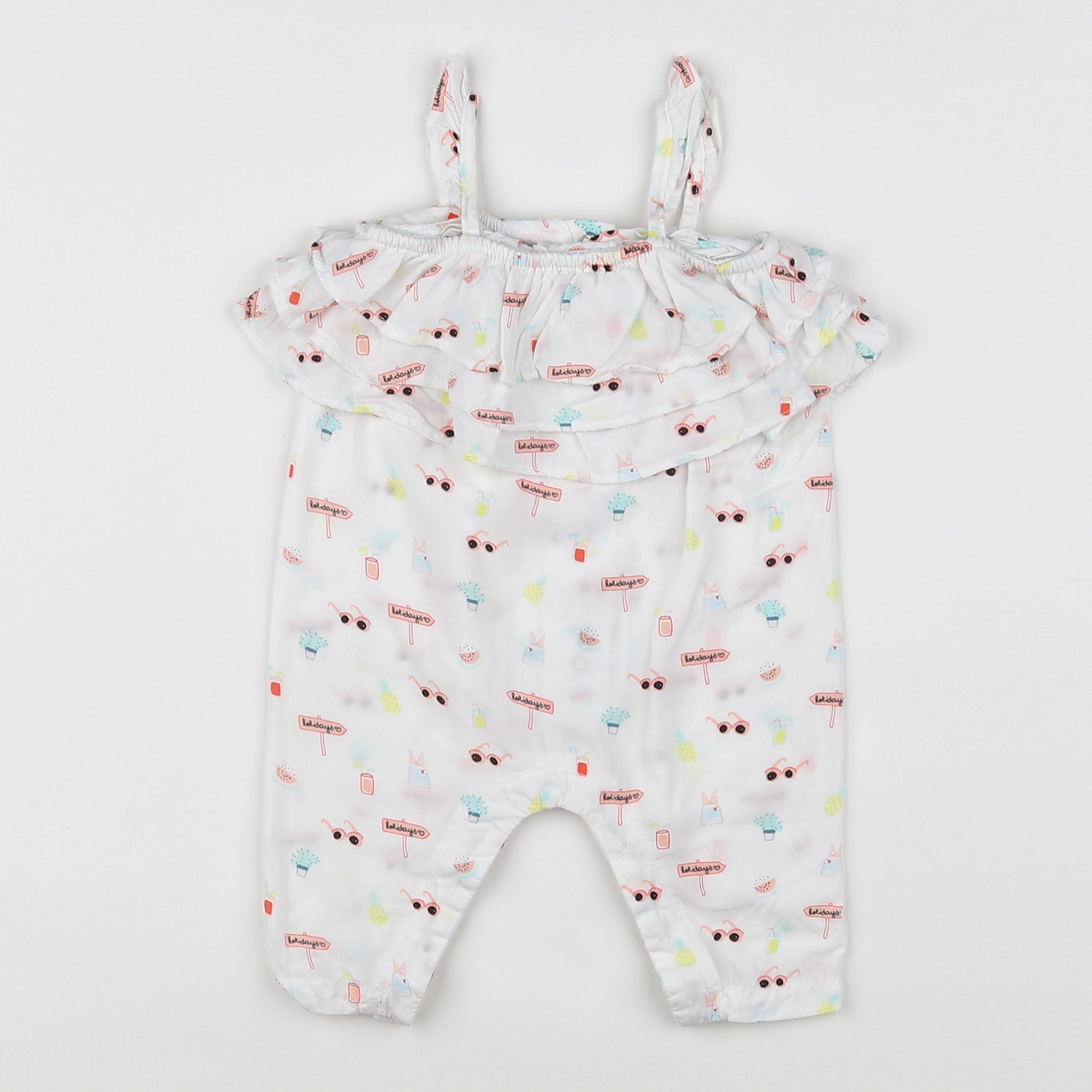Vertbaudet - combinaison multicolore - 3 mois