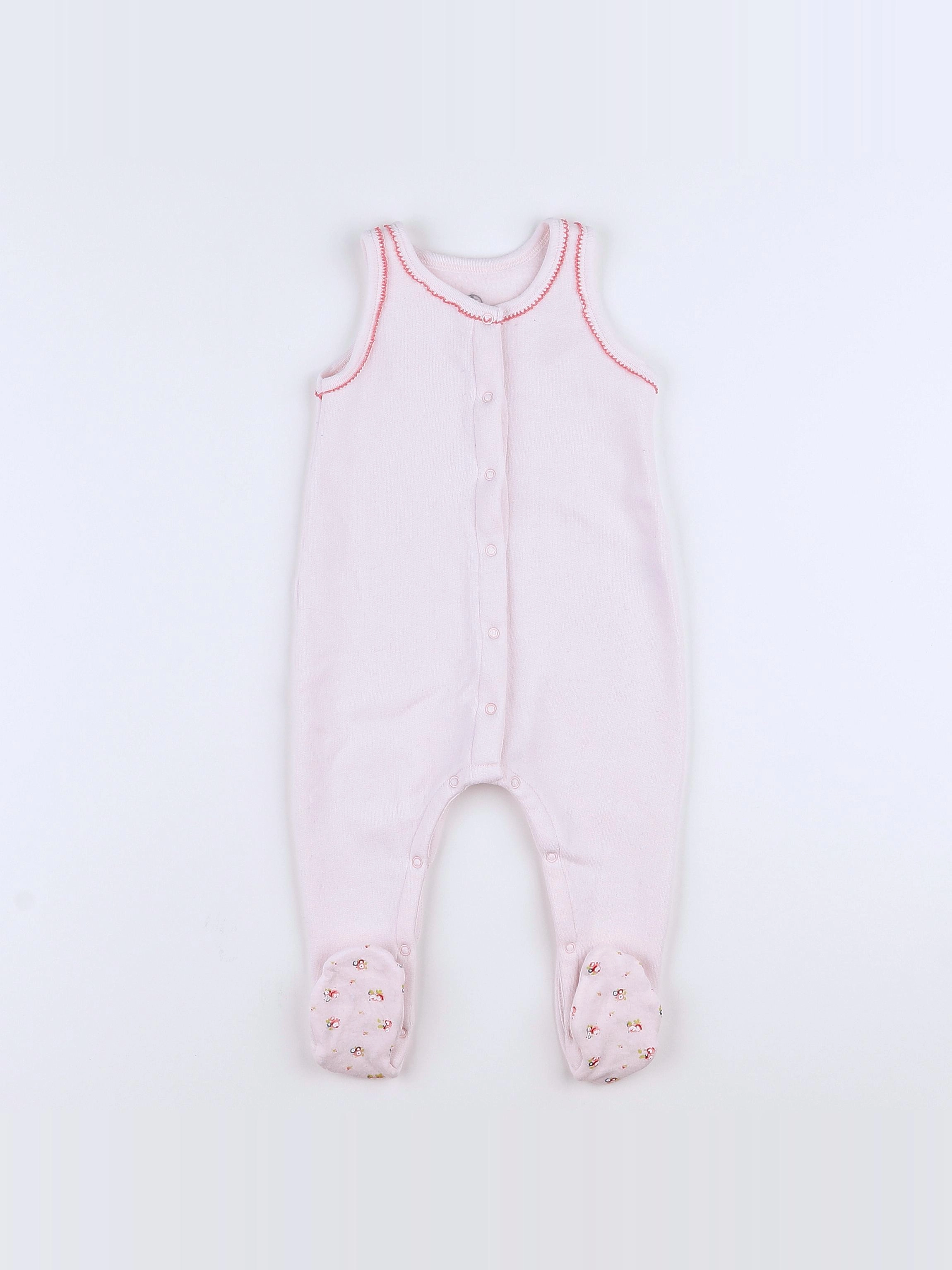Petit Bateau - pyjama coton rose - 12 mois