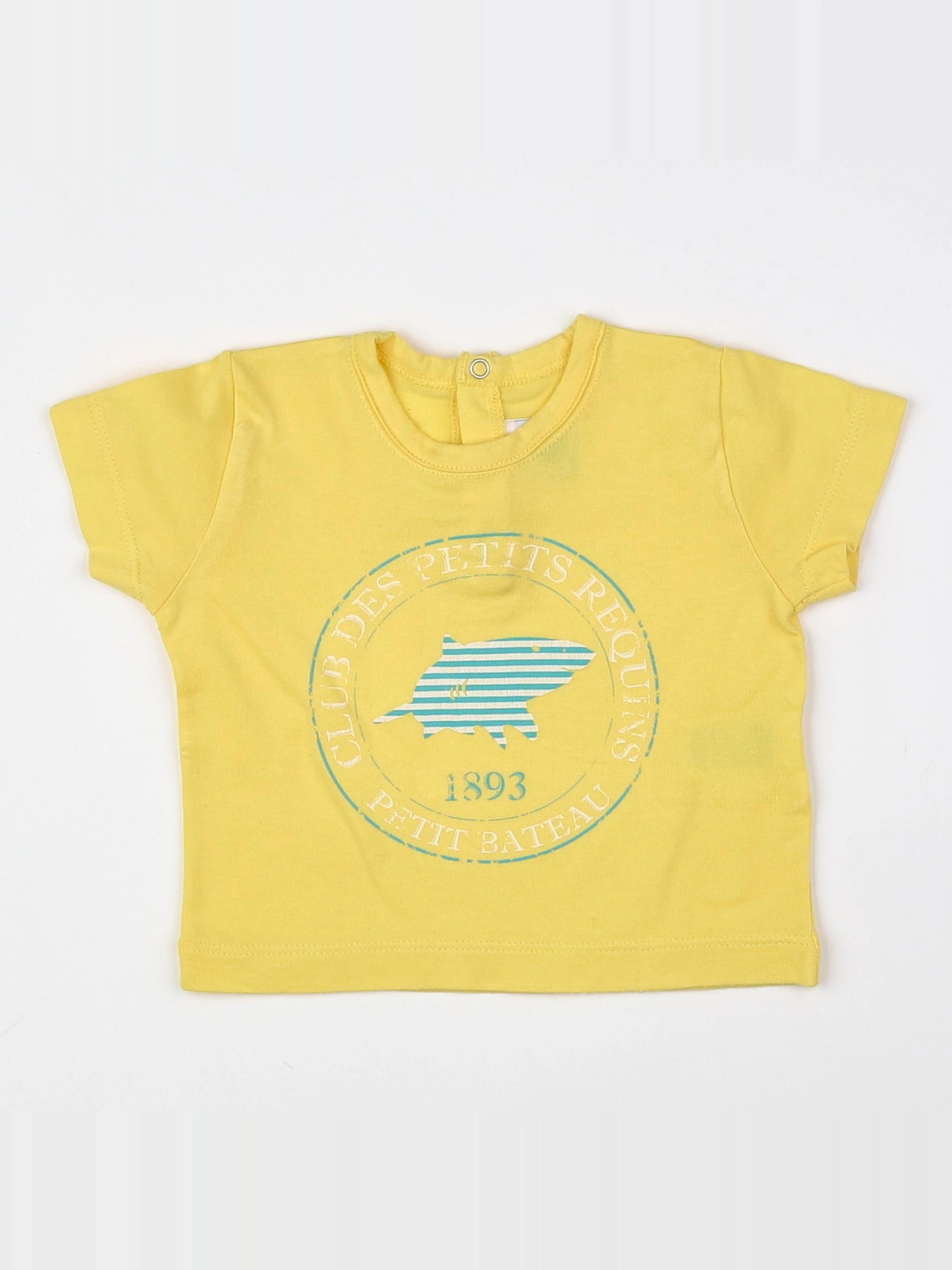 Petit Bateau - tee-shirt jaune - 3 mois