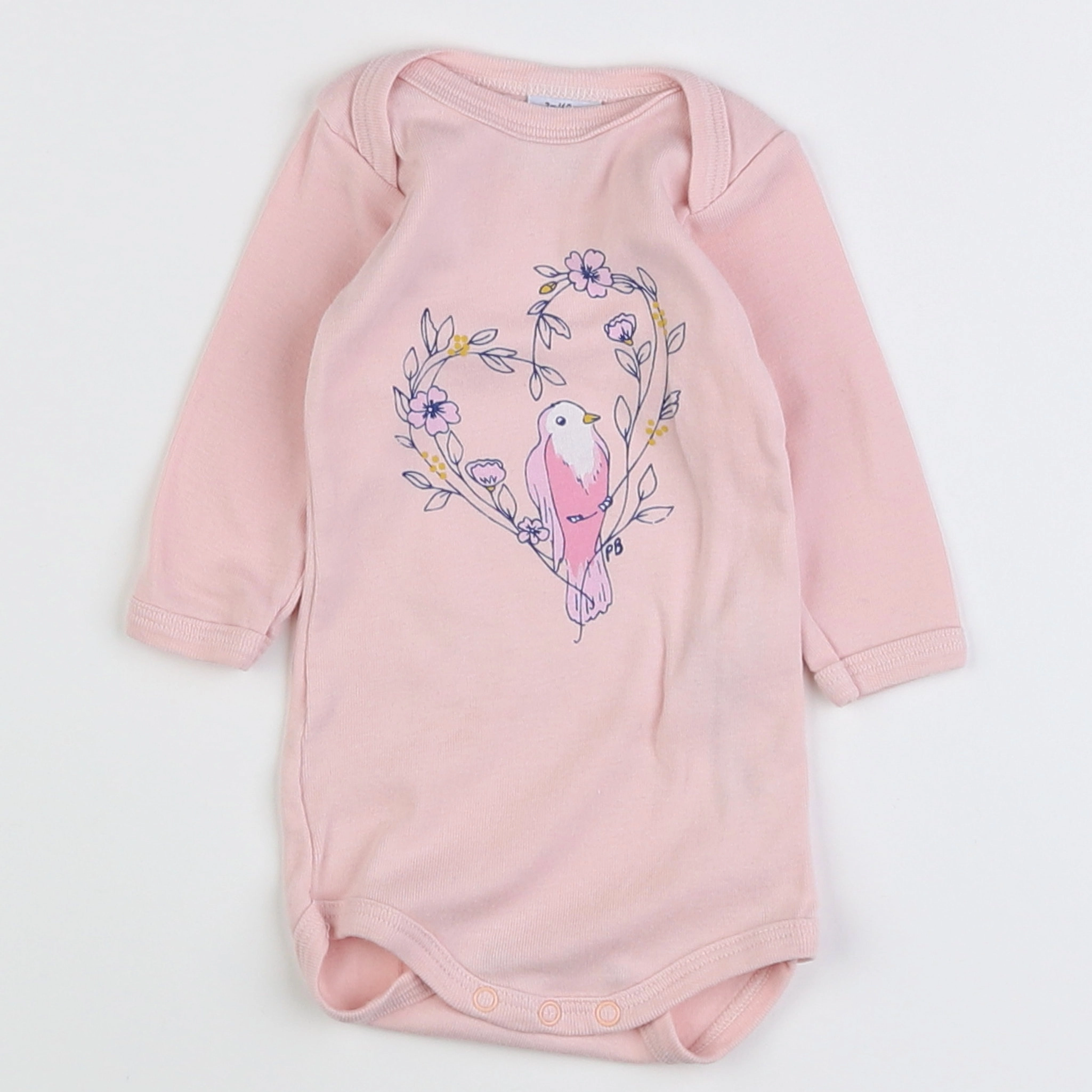 Petit Bateau - body rose - 3 mois