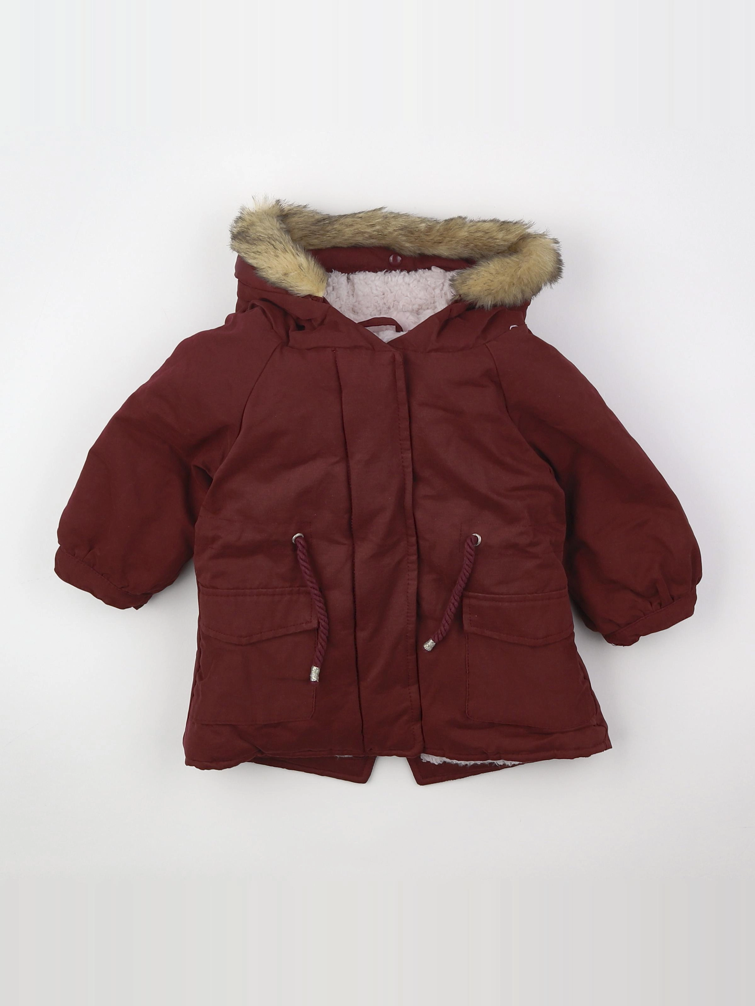 Vertbaudet - manteau rouge - 12 mois