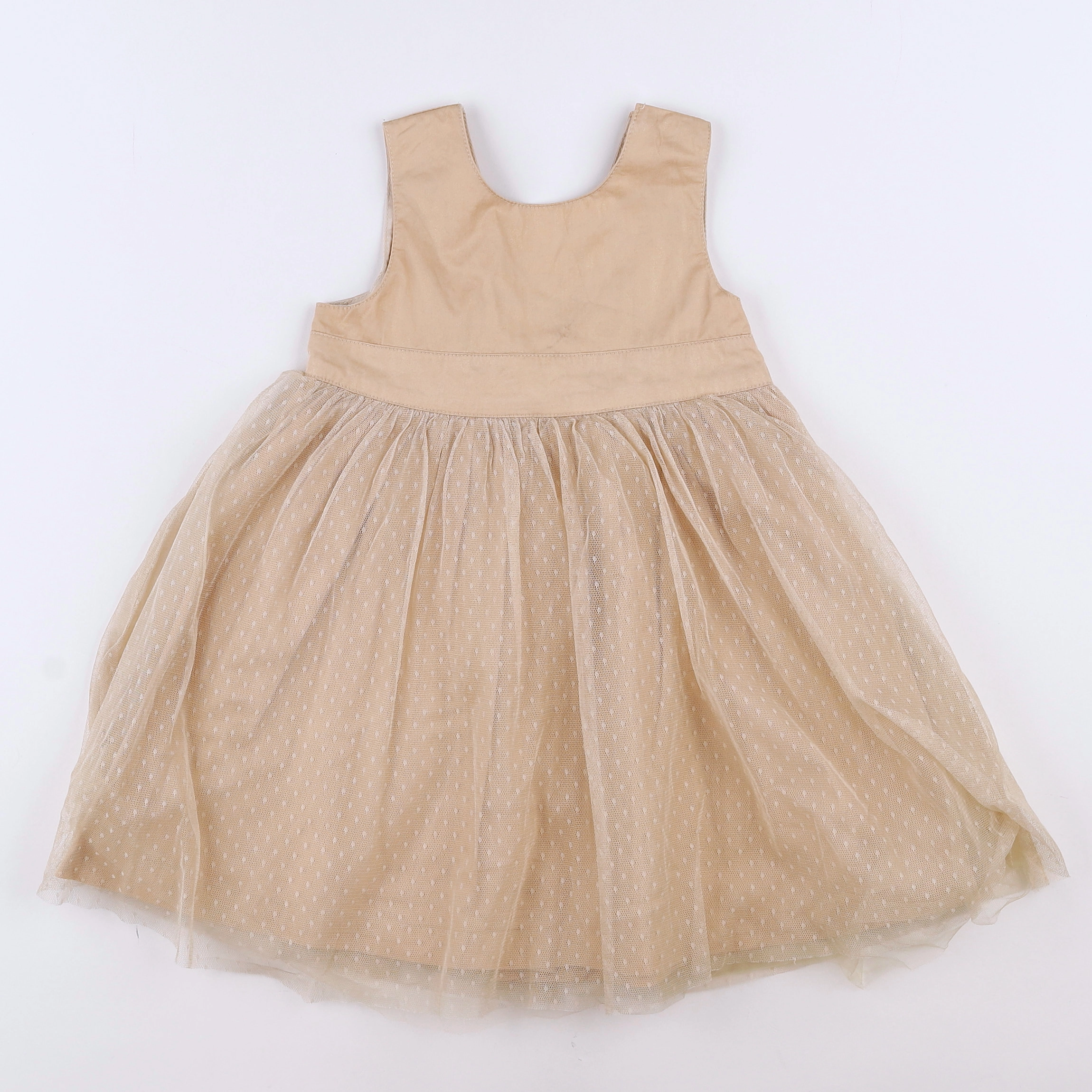 Vertbaudet - robe beige - 2 ans
