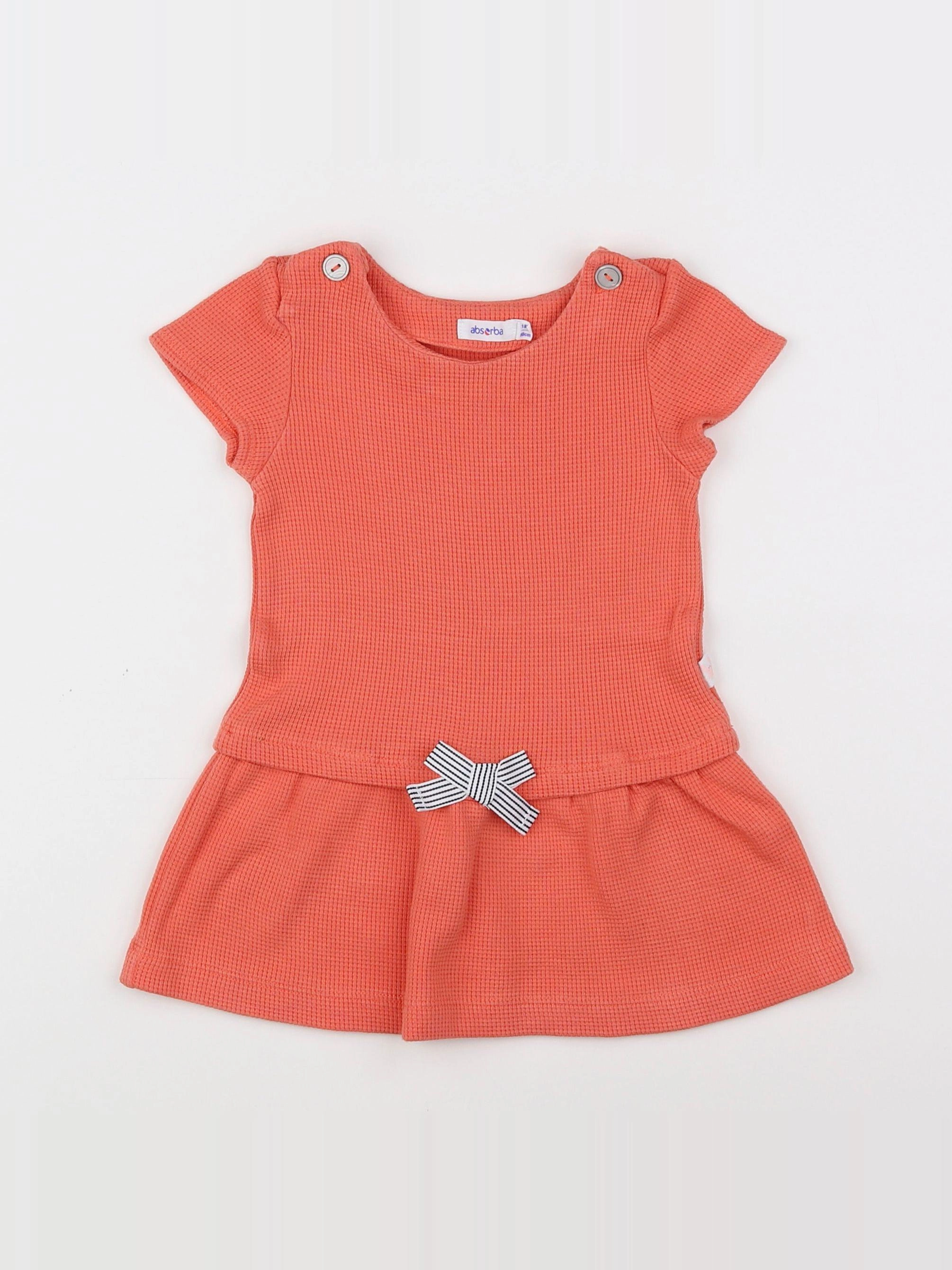 Absorba - robe orange - 18 mois
