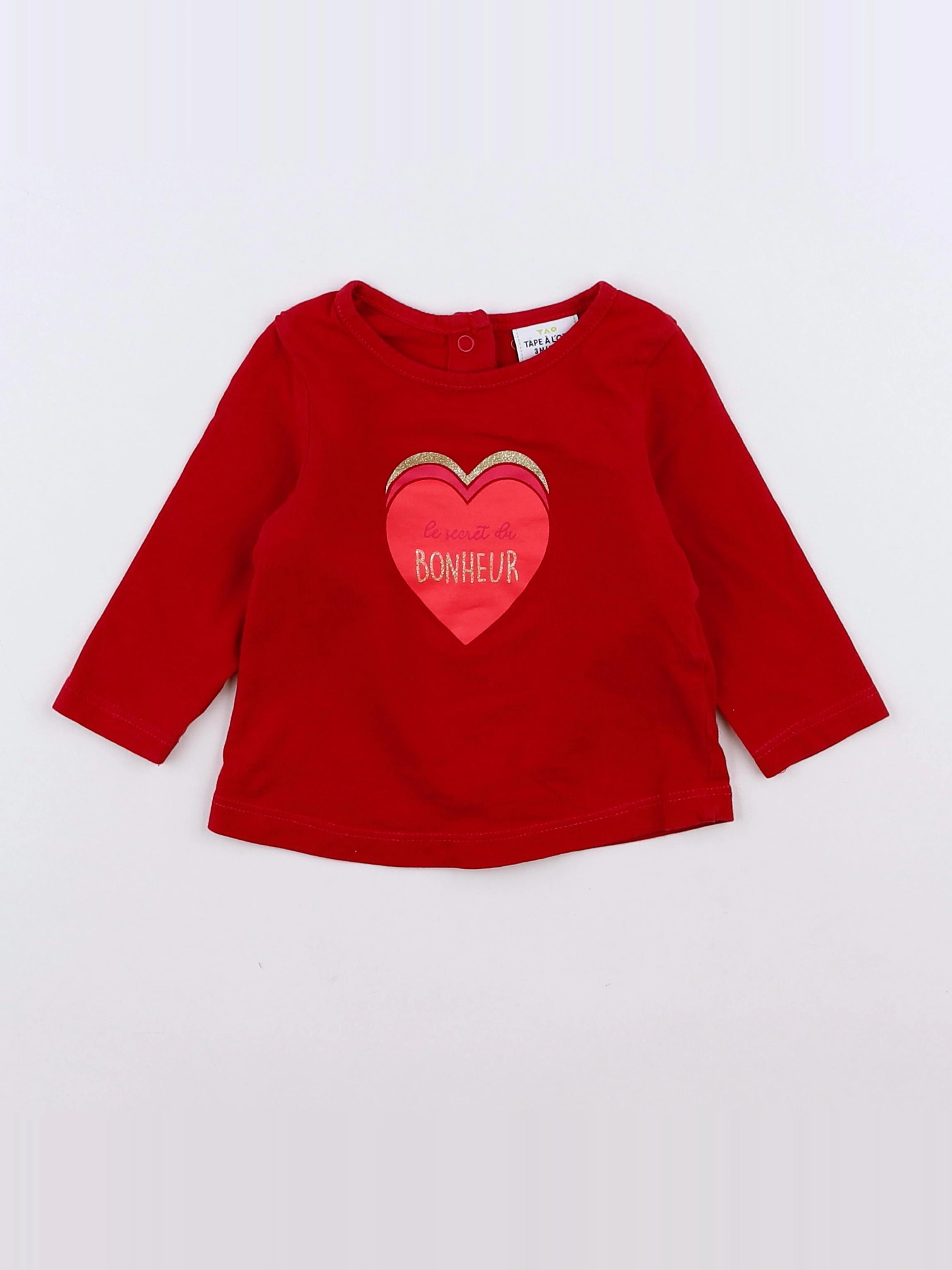Tape à l'oeil - tee-shirt rouge - 3 mois