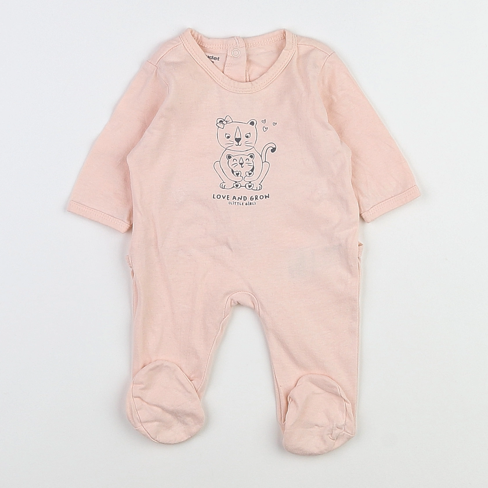 Vertbaudet - pyjama coton rose - 1 mois