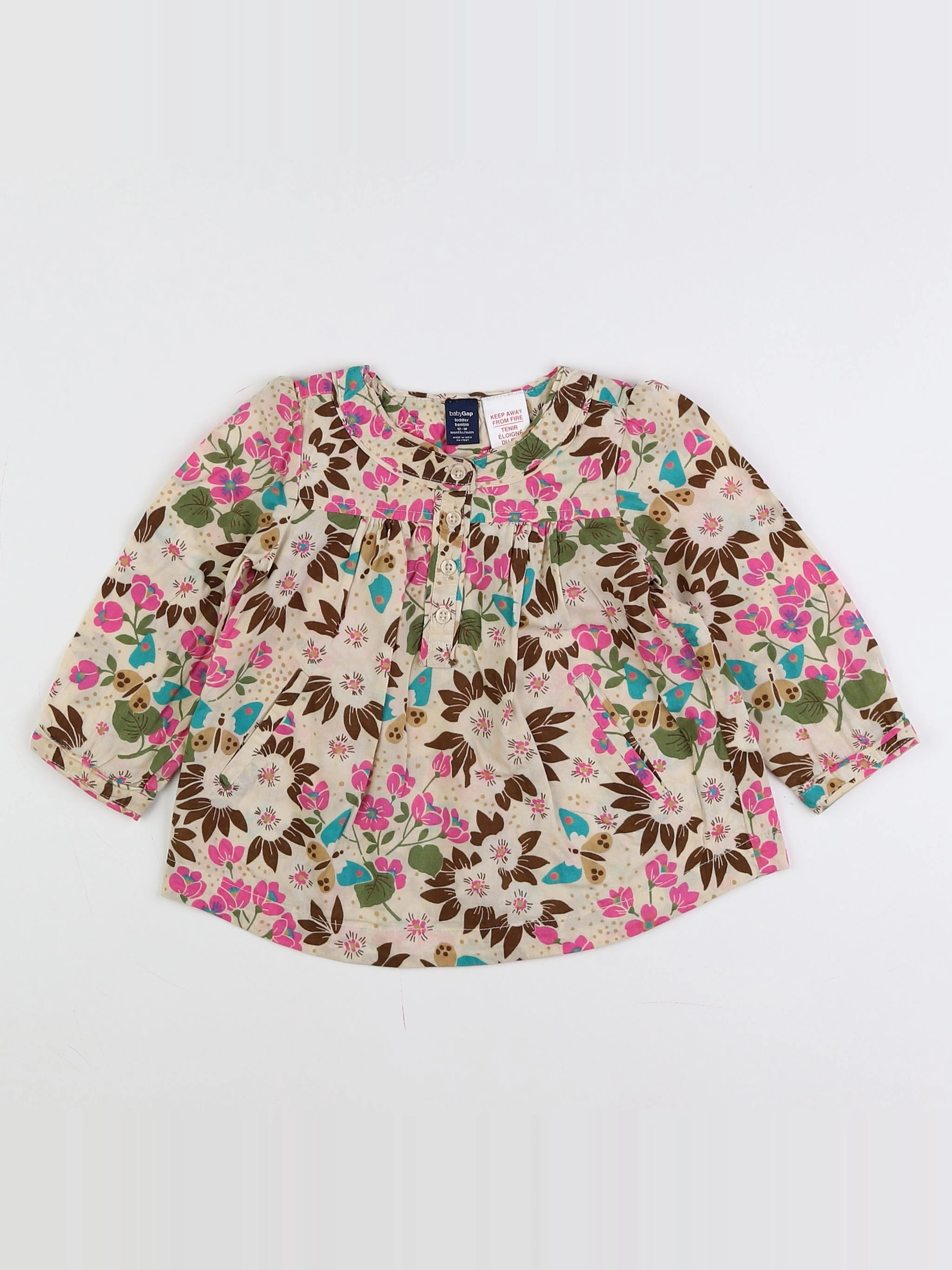 GAP - blouse beige - 12/18 mois