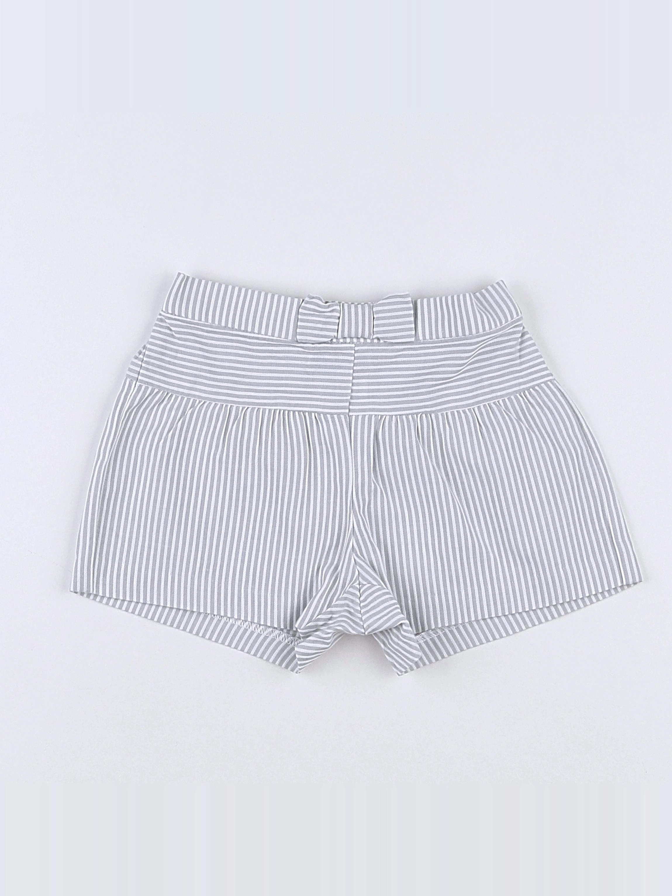 Jacadi - short blanc, gris - 12 mois