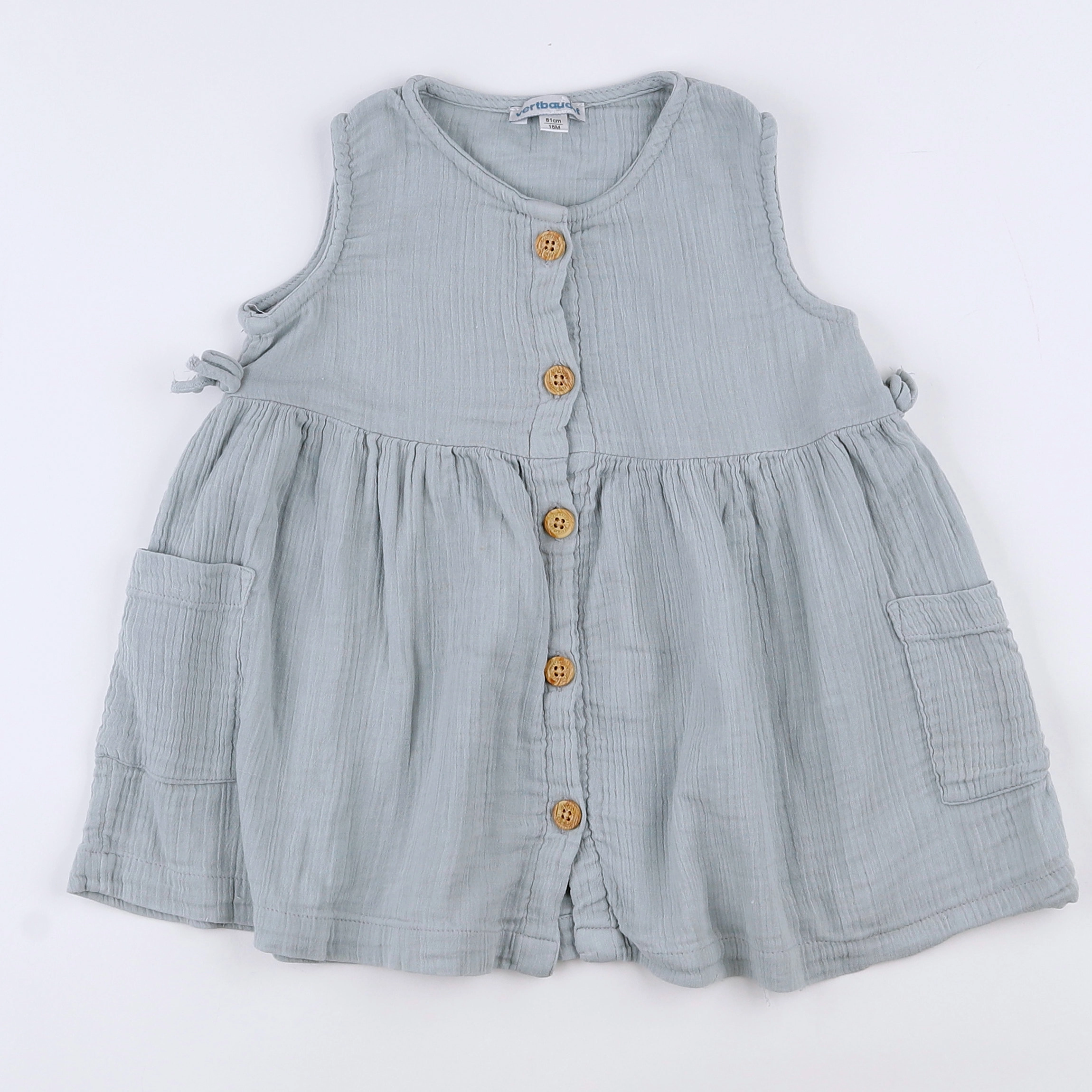 Vertbaudet - robe vert - 18 mois