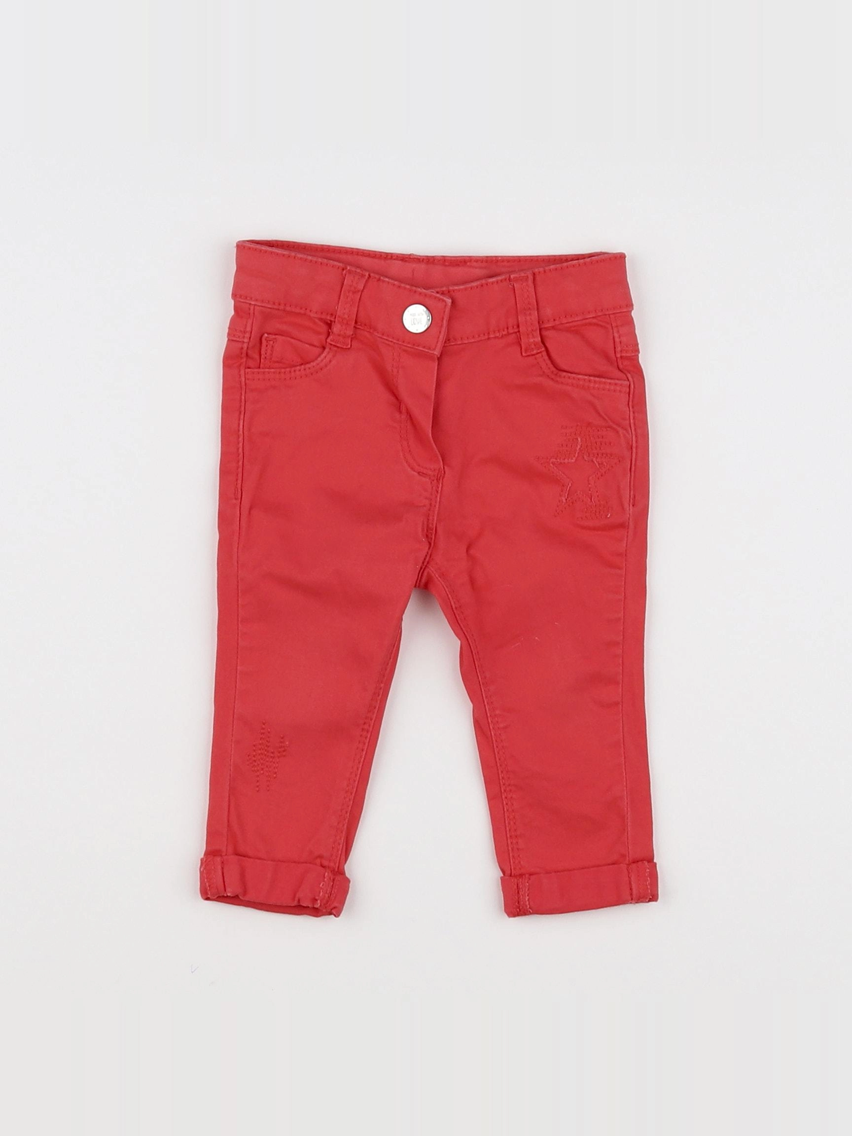 Tape à l'oeil - pantalon rouge - 6 mois
