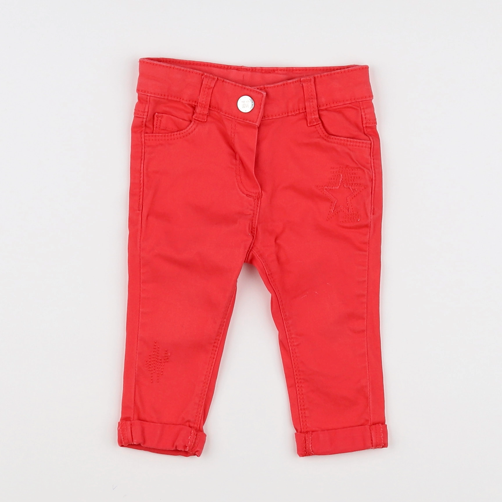 Tape à l'oeil - pantalon rouge - 6 mois
