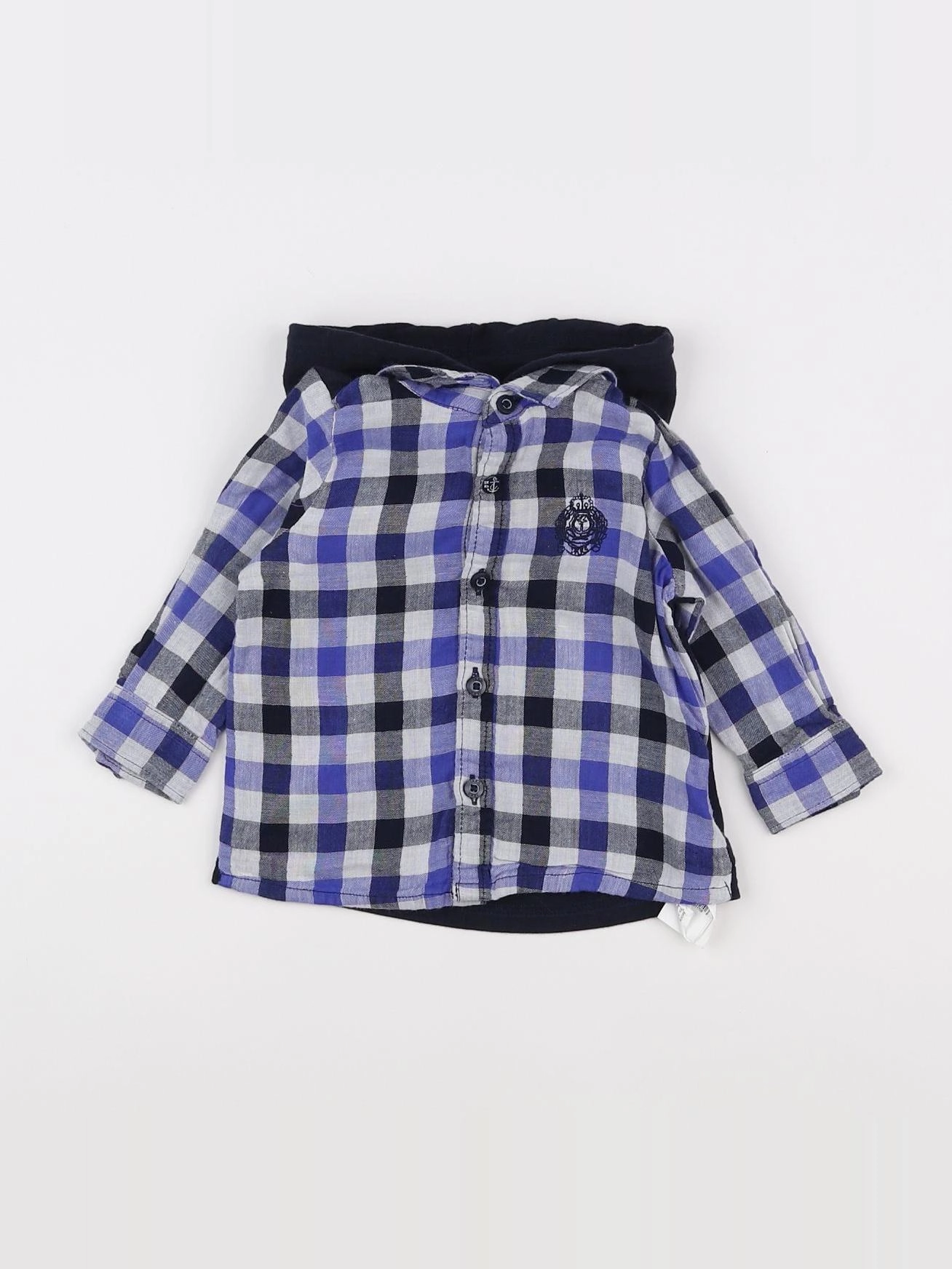 IKKS - chemise bleu, blanc - 6 mois
