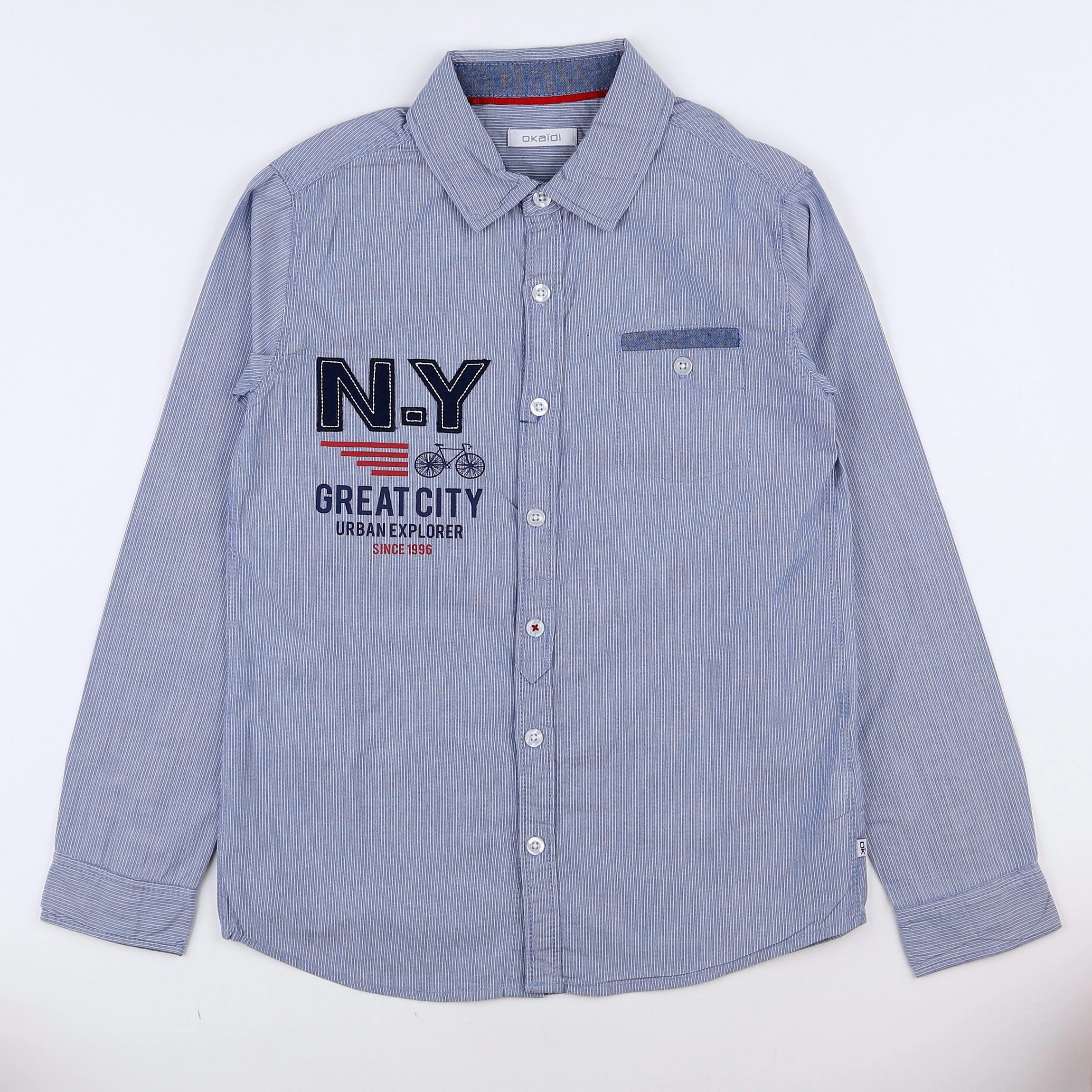 Okaidi - chemise bleu - 10 ans