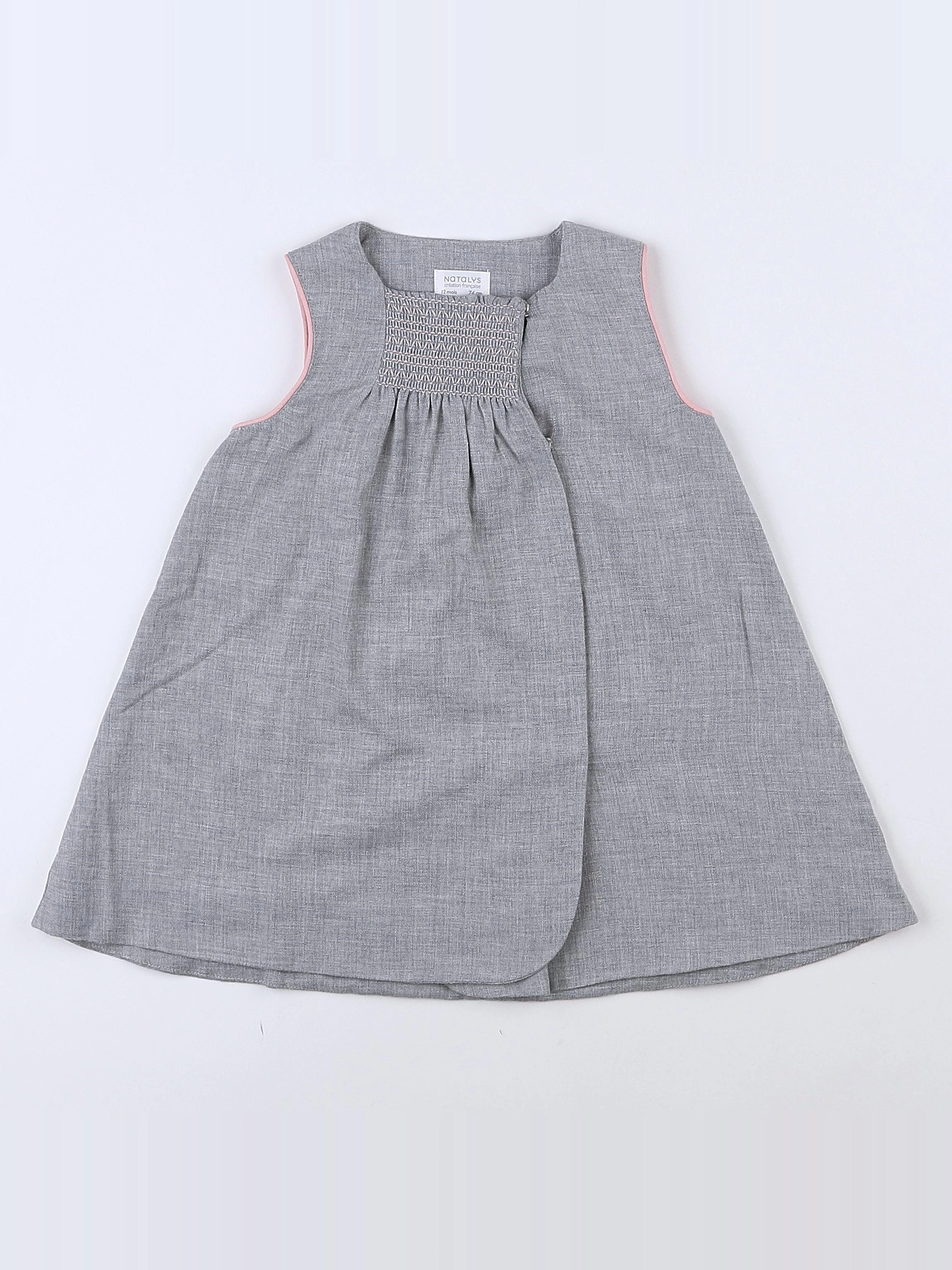 Natalys - robe gris - 12 mois