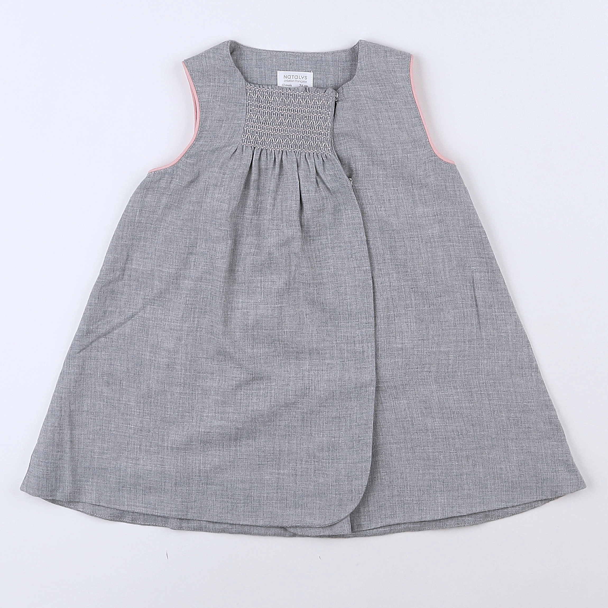 Natalys - robe gris - 12 mois