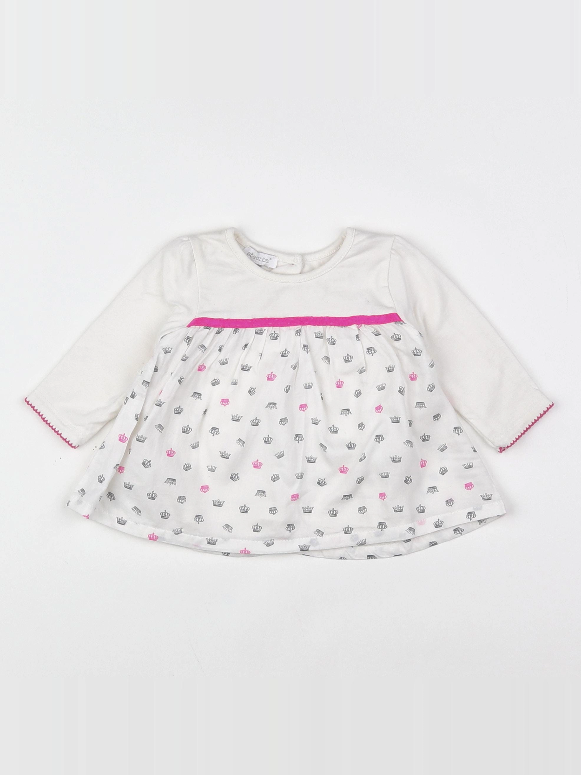 Absorba - robe blanc - 3 mois