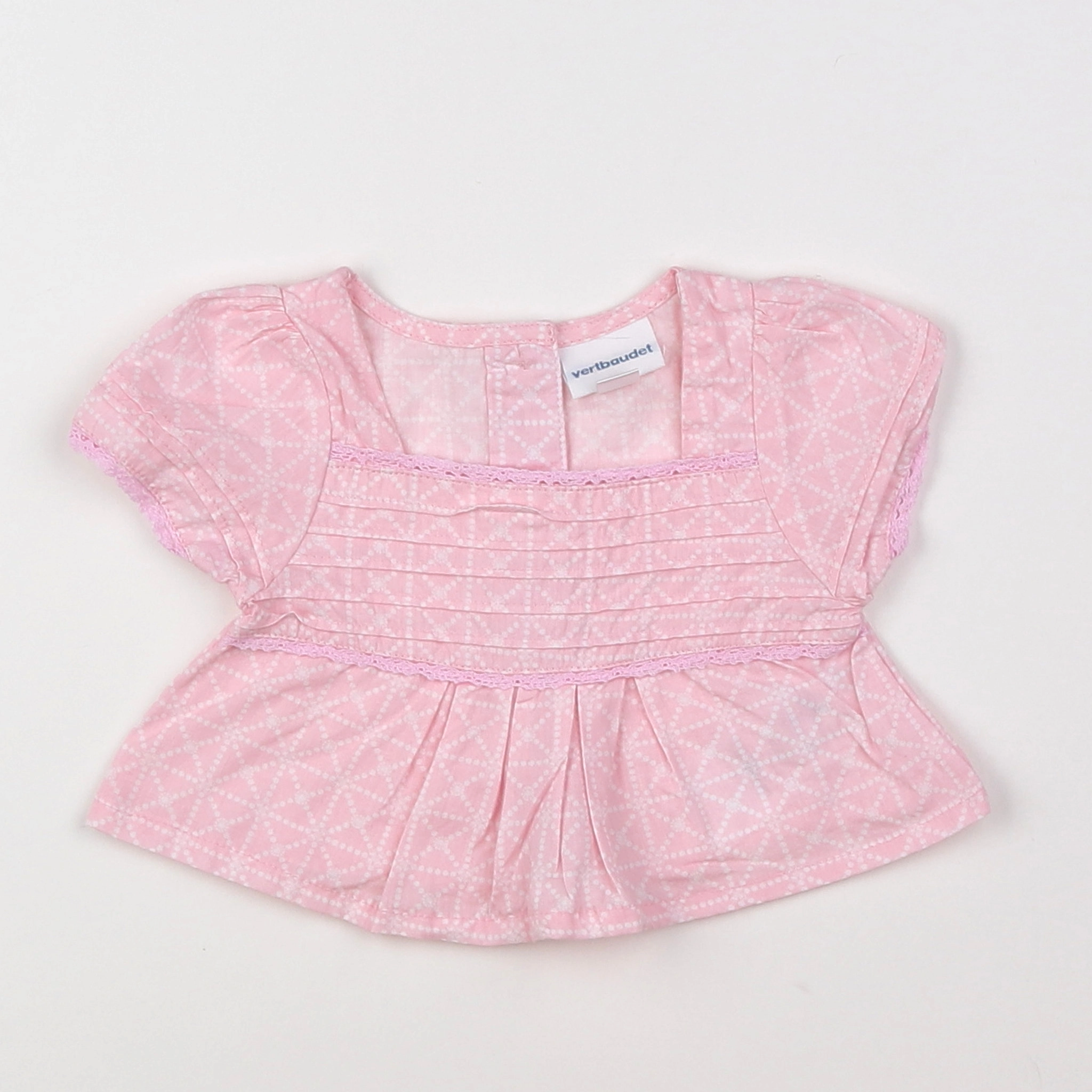 Vertbaudet - blouse rose - 1 mois