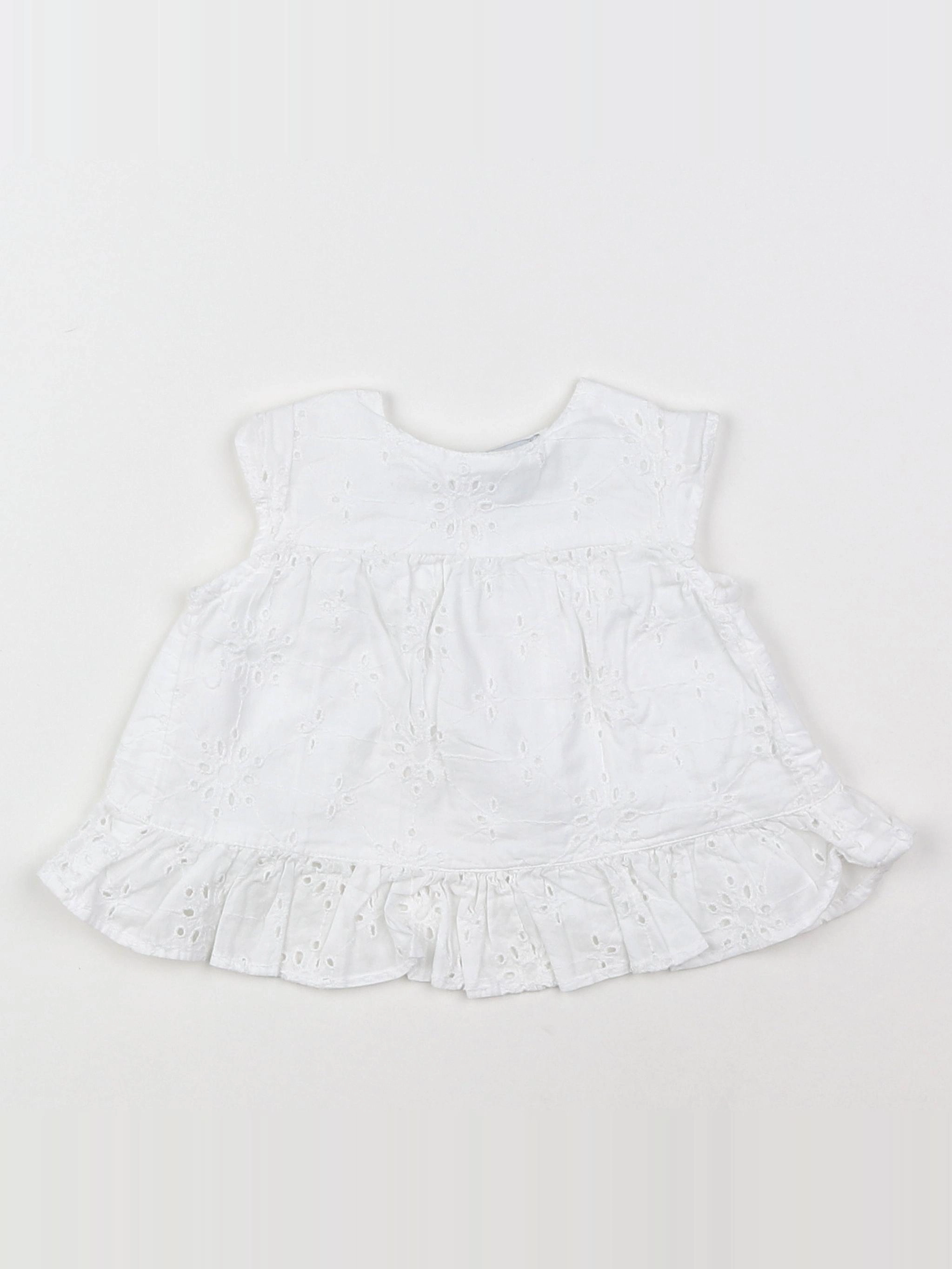 Vertbaudet - blouse blanc - 3 mois