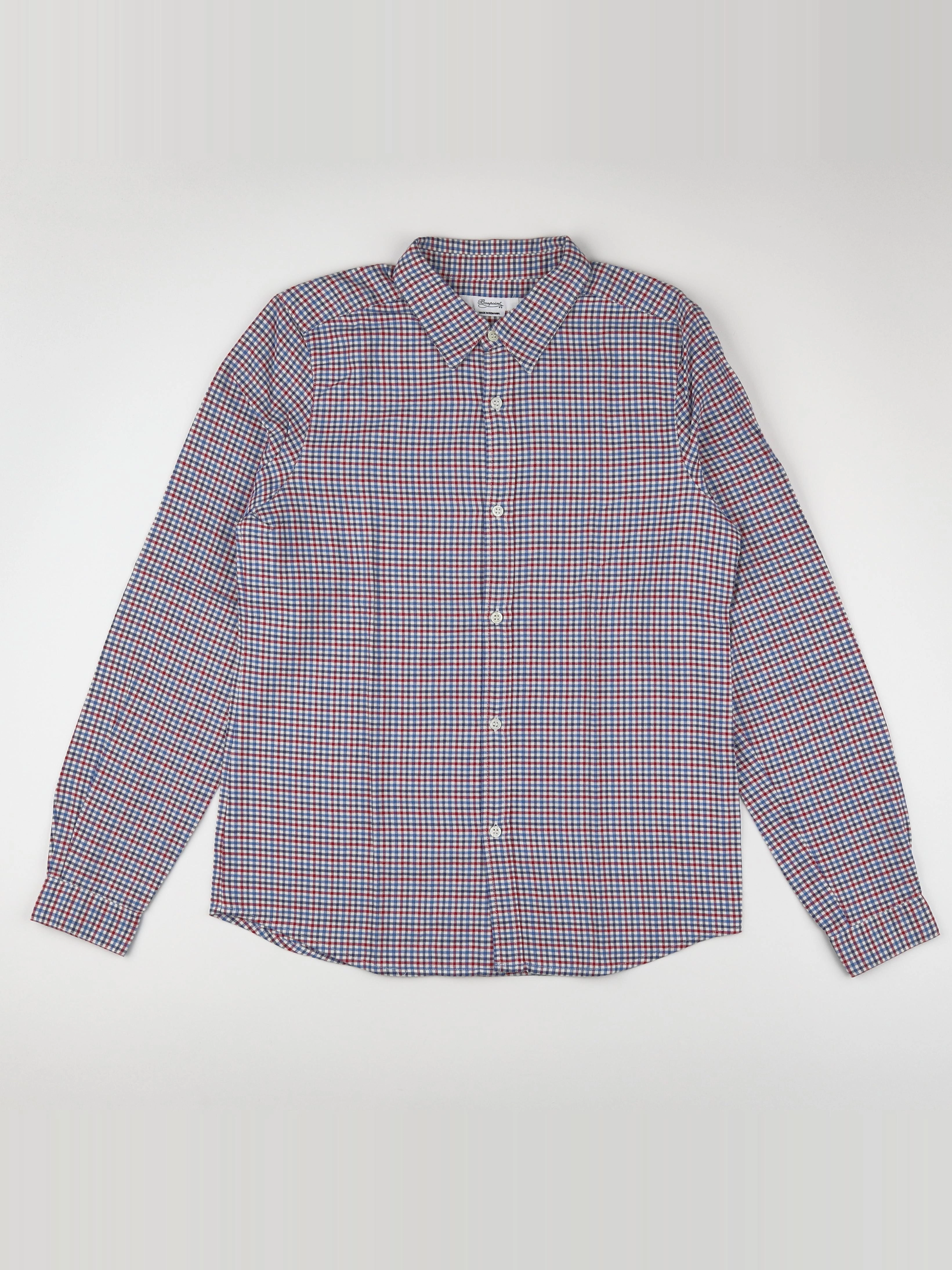 Bonpoint - chemise bleu, rouge - 14 ans