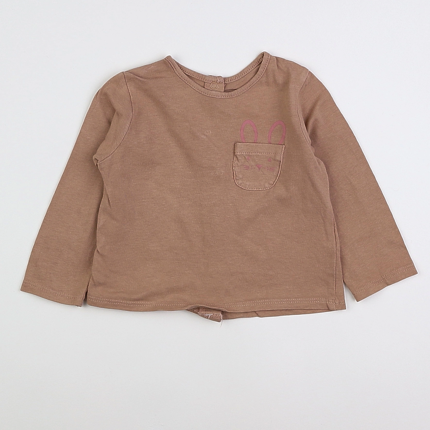 Vertbaudet - tee-shirt taupe - 6 mois