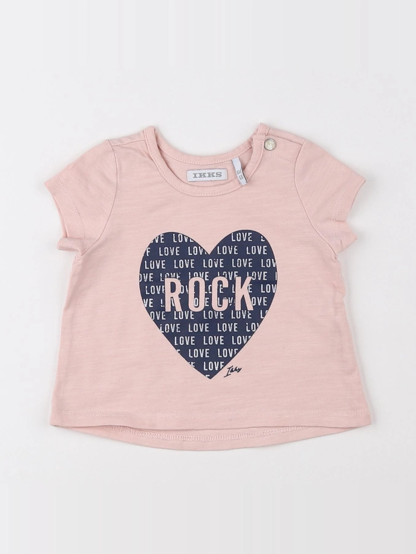 IKKS - tee-shirt rose - 6 mois