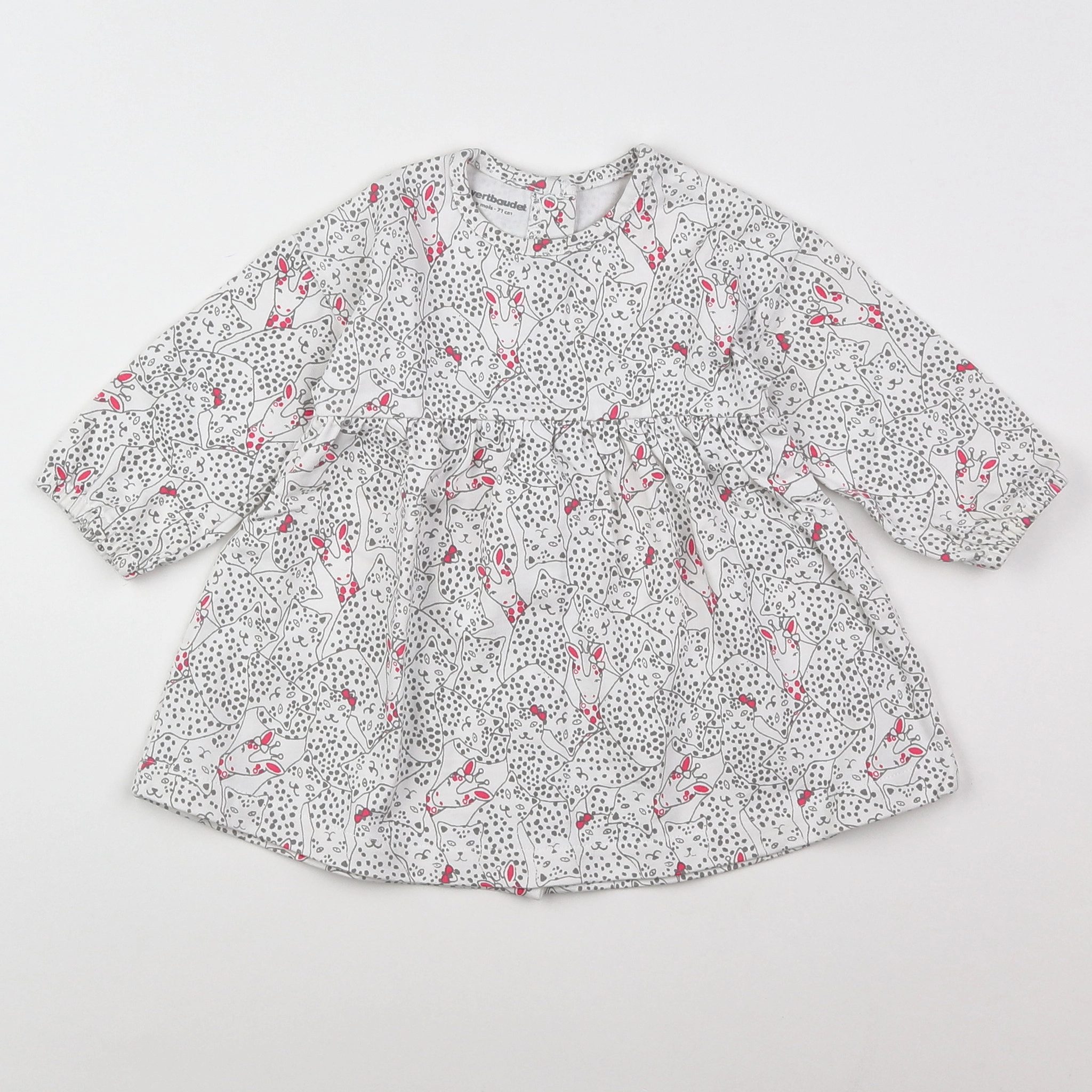 Vertbaudet - robe blanc - 9 mois