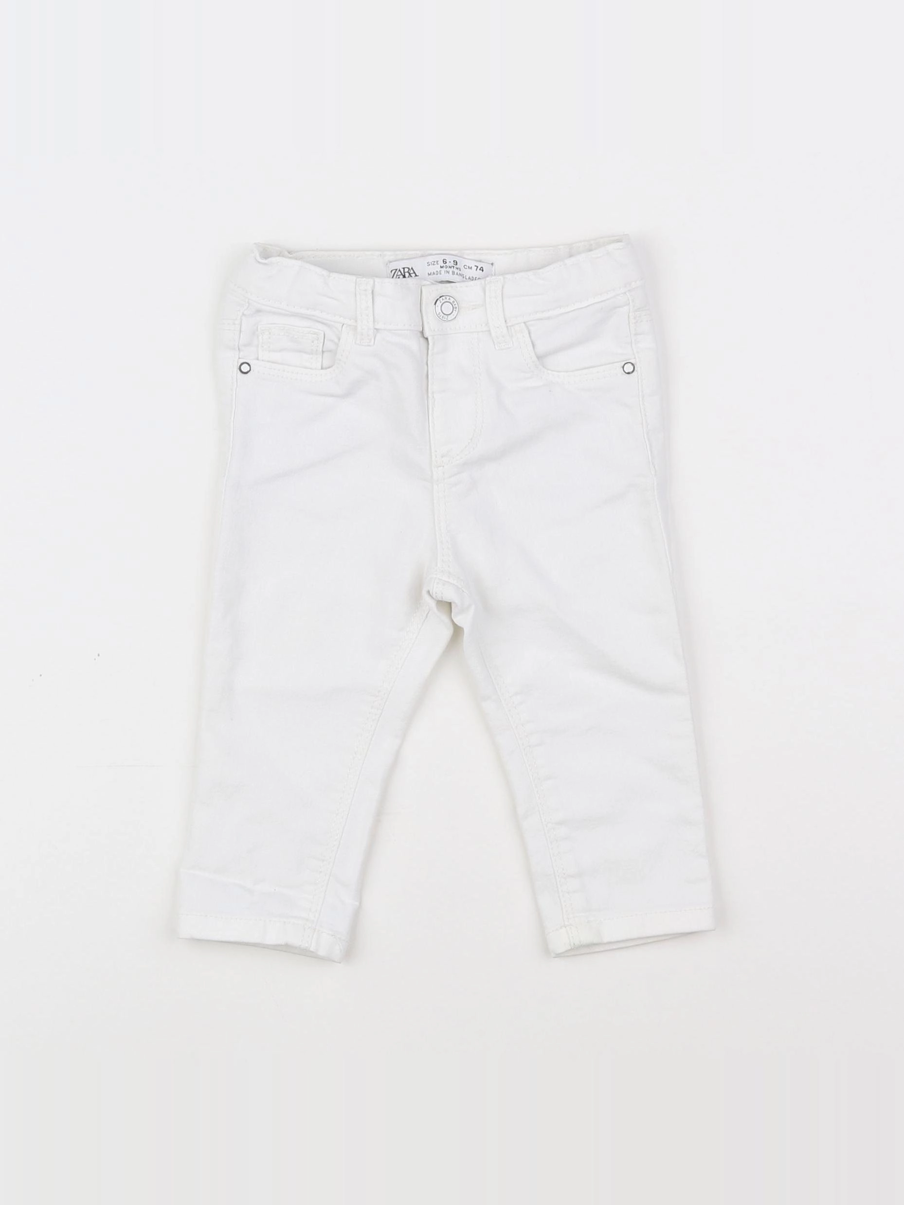 Zara - pantalon blanc - 6/9 mois