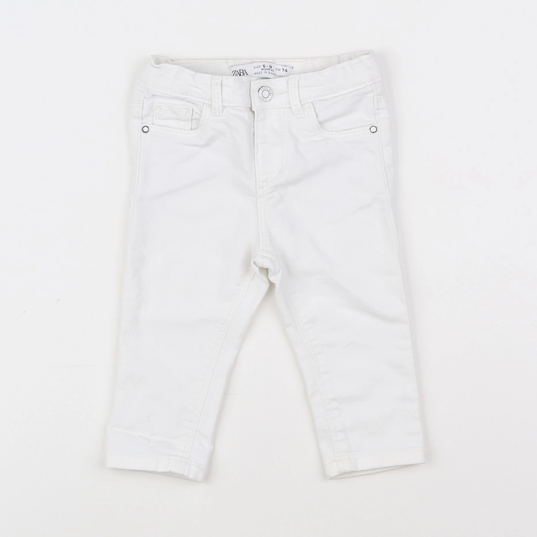 Zara - pantalon blanc - 6/9 mois
