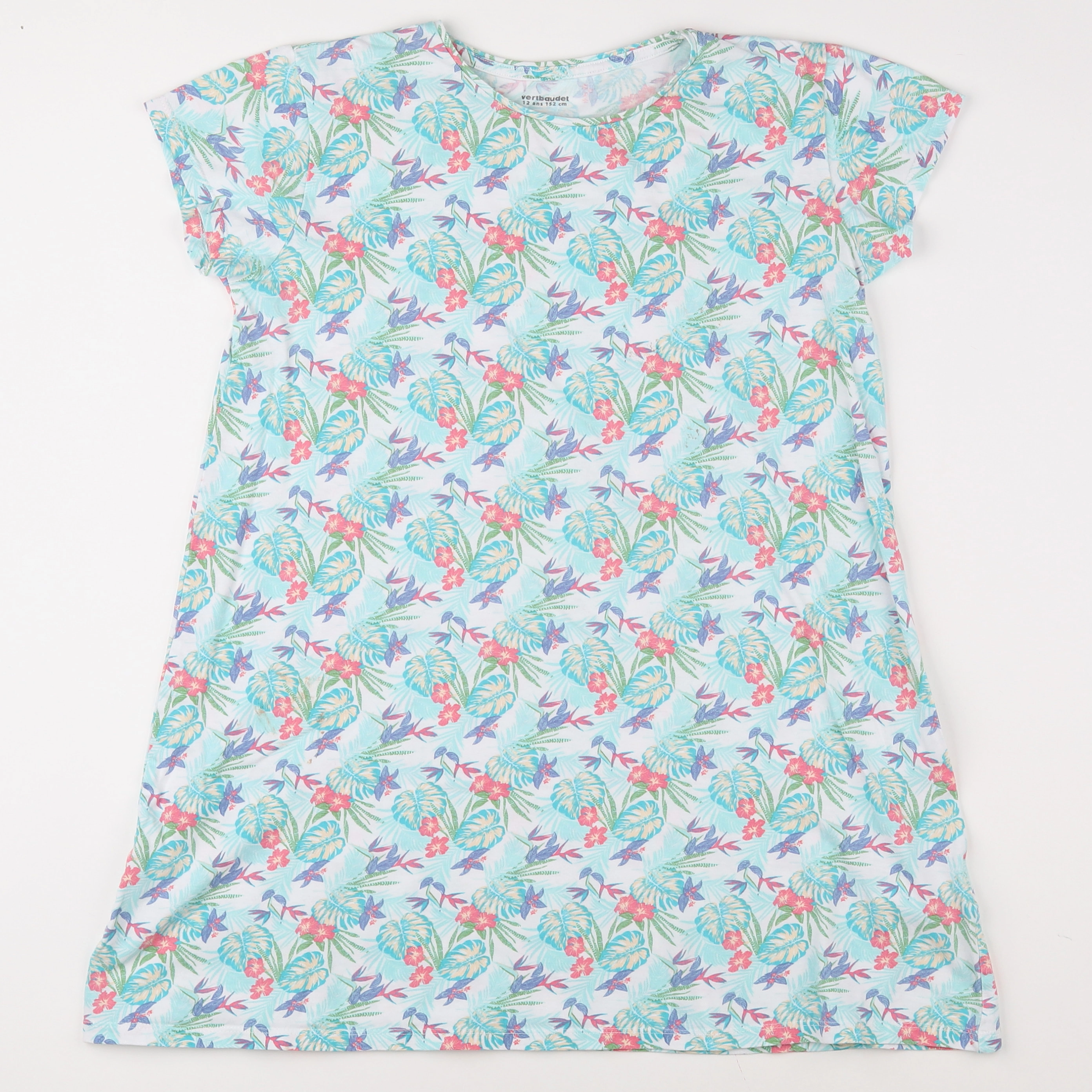 Vertbaudet - robe bleu, vert - 12 ans