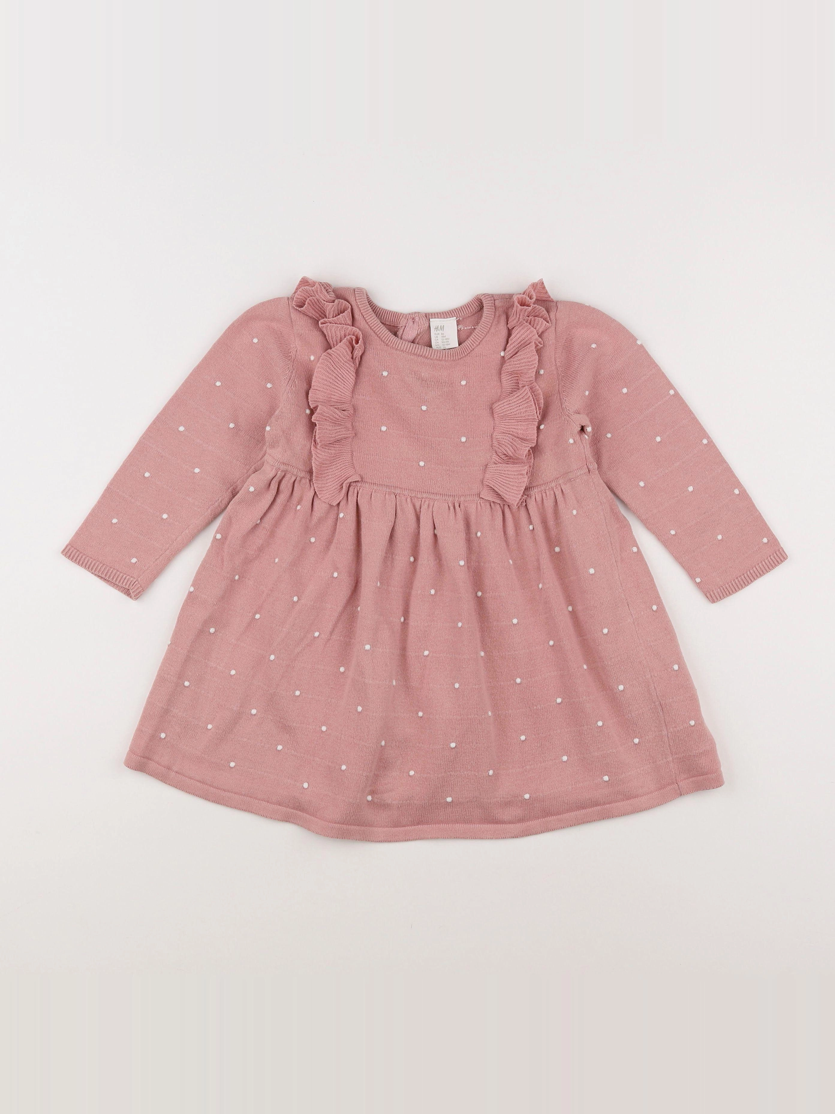H&M - robe rose - 12/18 mois