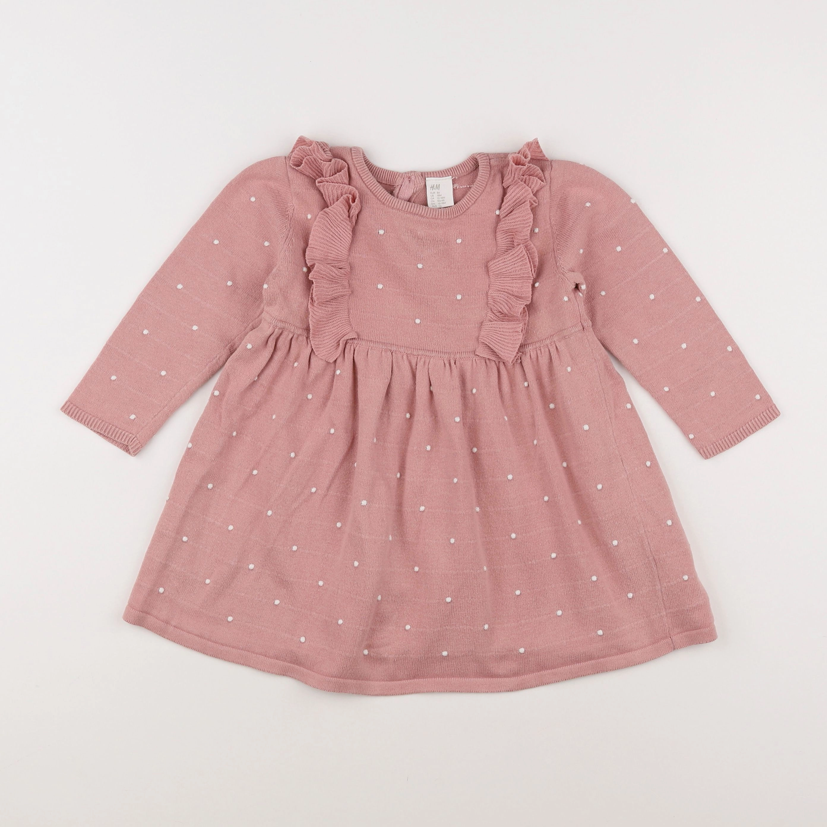 H&M - robe rose - 12/18 mois