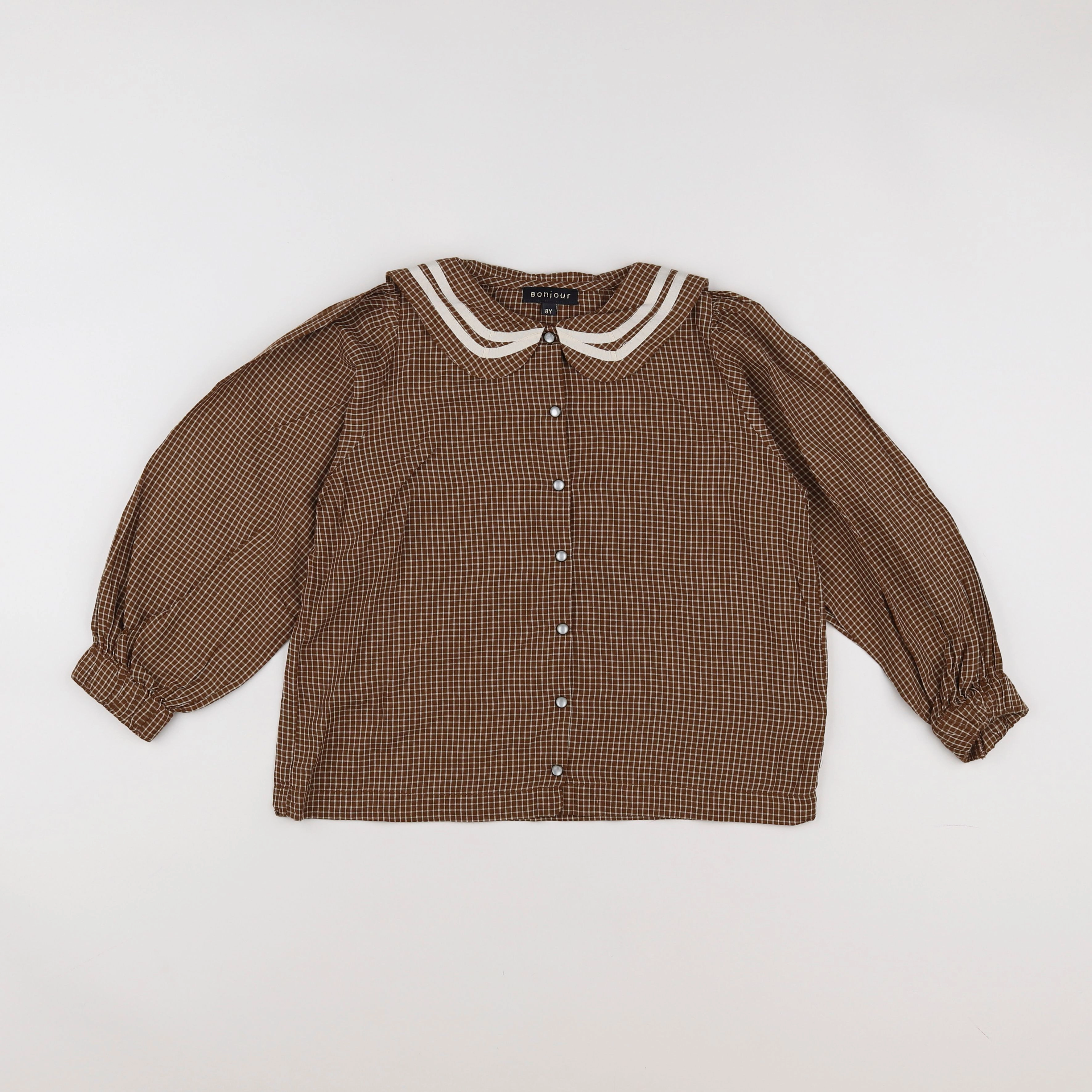 Bonjour - blouse marron - 8 ans