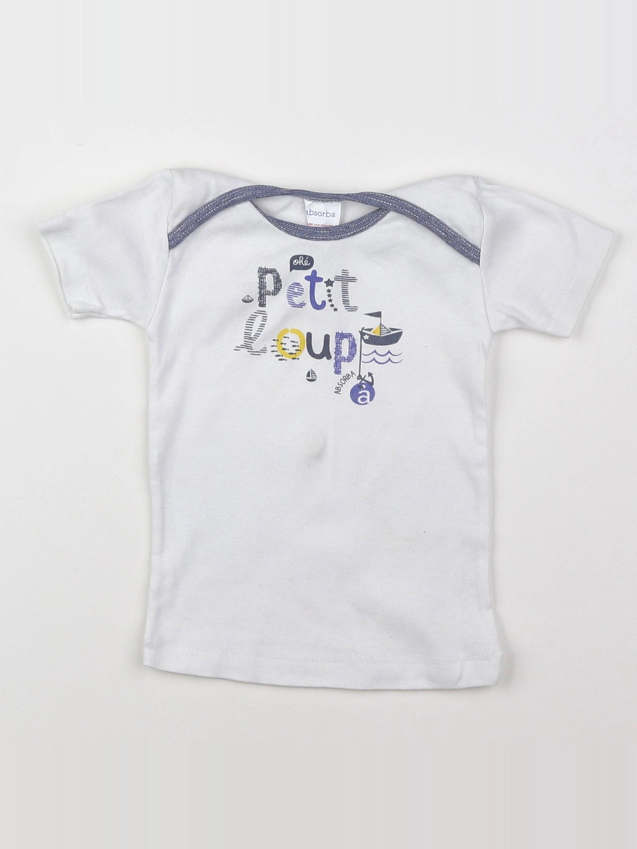 Absorba - maillot de corps bleu, blanc - 12 mois