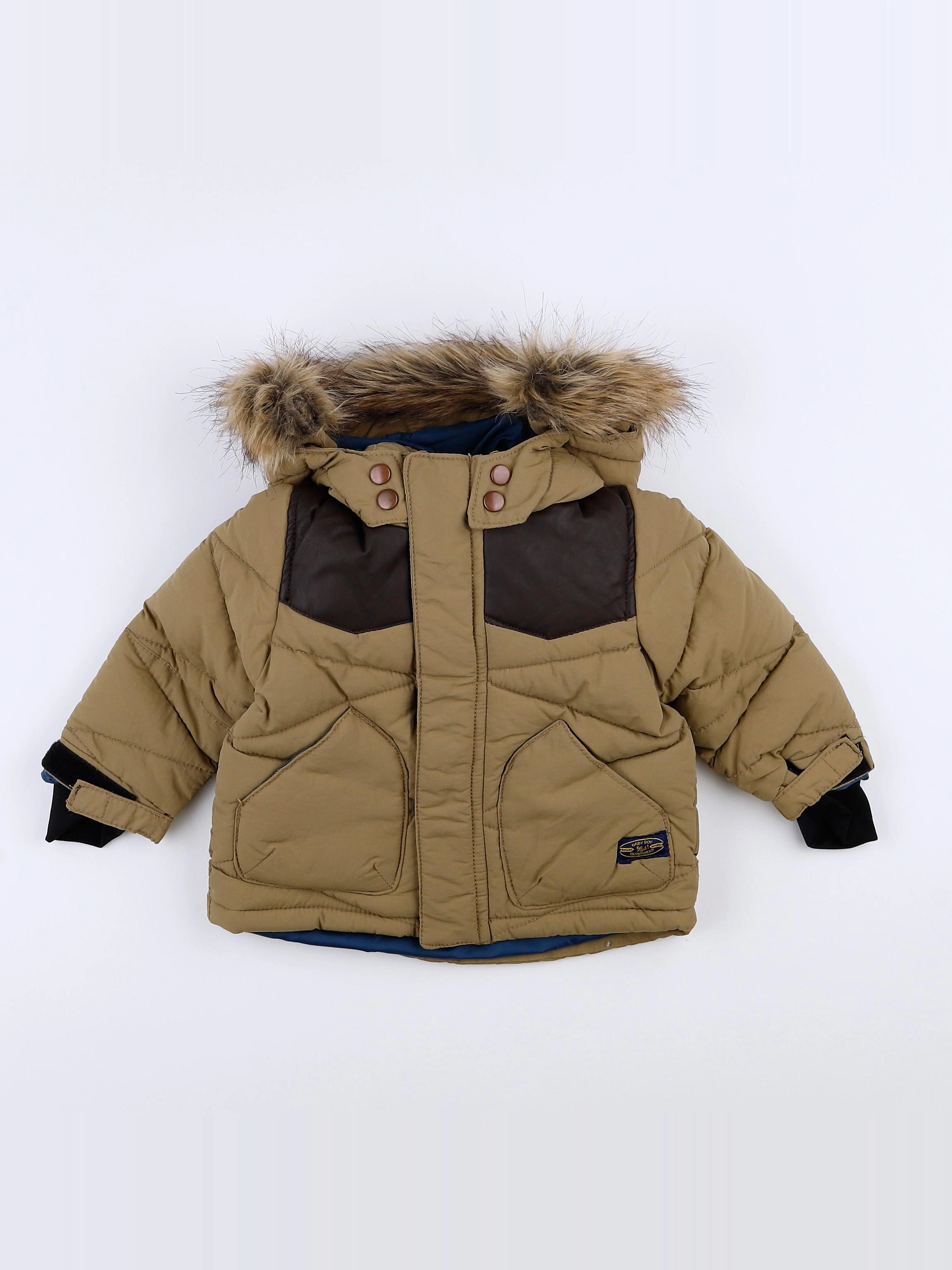 Zara - doudoune Marron - 12/9 mois