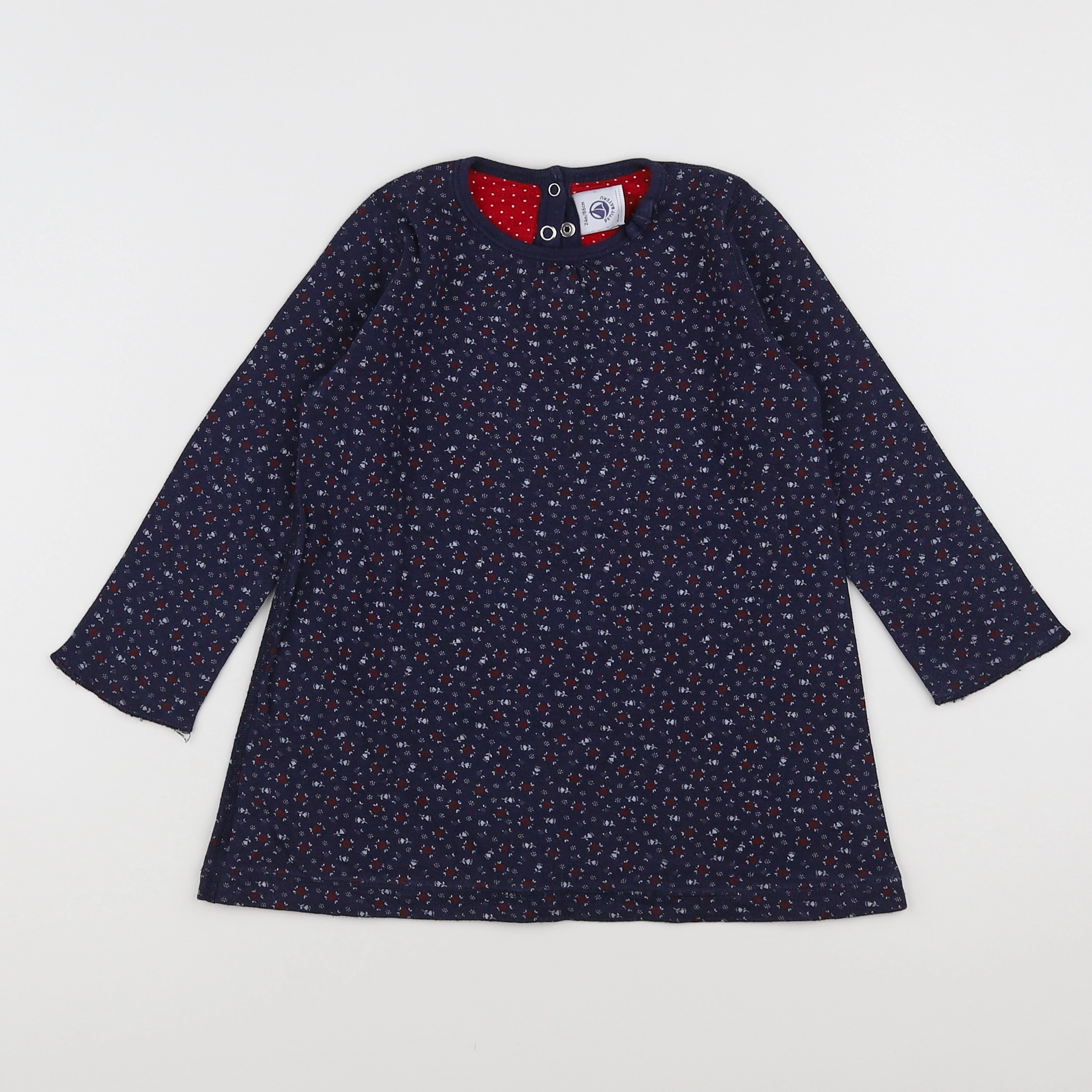 Petit Bateau - robe bleu - 2 ans