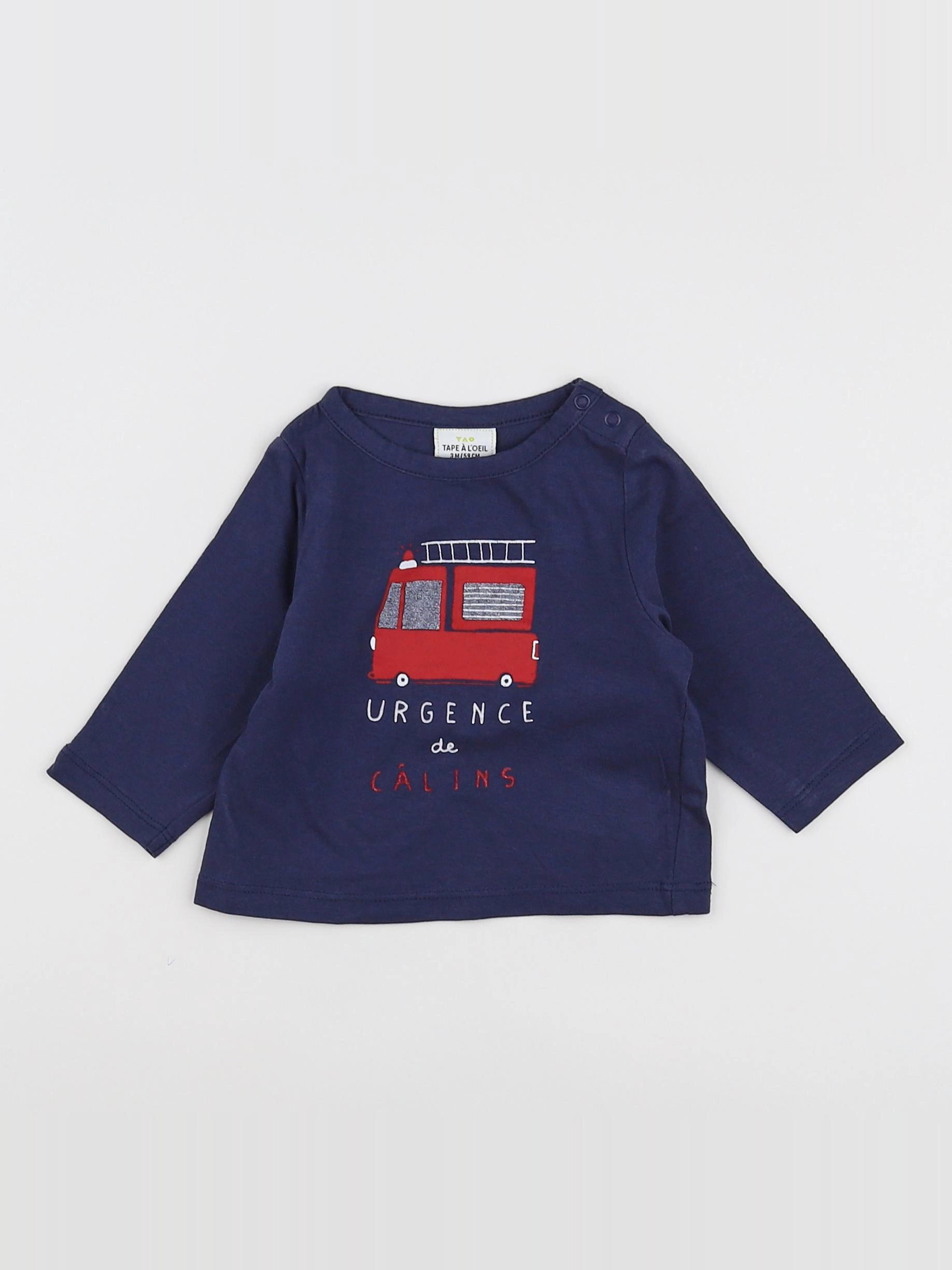 Tape à l'oeil - tee-shirt bleu - 3 mois