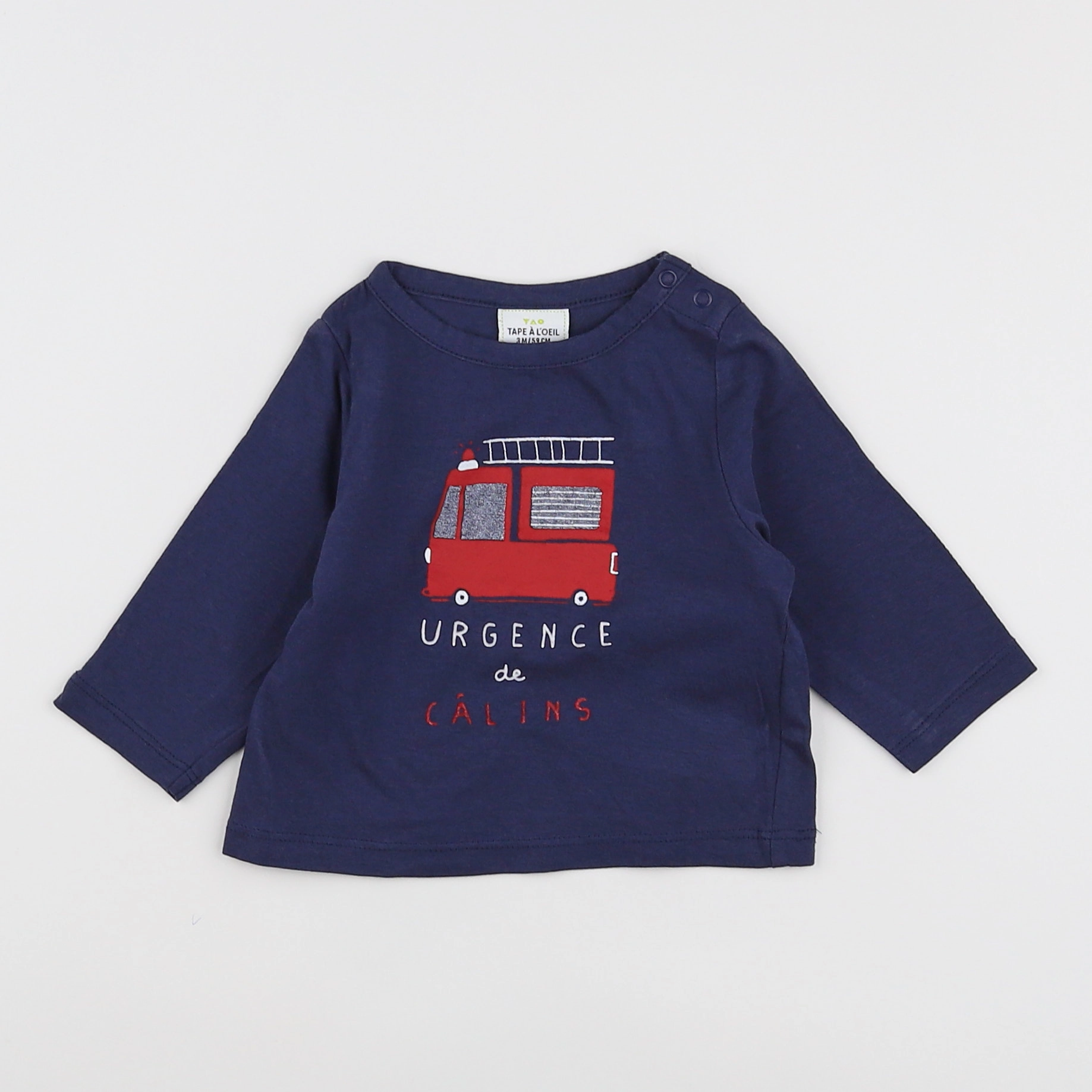Tape à l'oeil - tee-shirt bleu - 3 mois