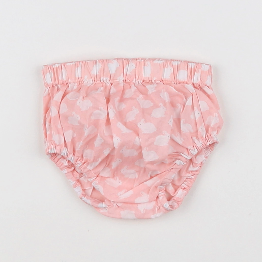 Vertbaudet - bloomer blanc, rose - 3 mois
