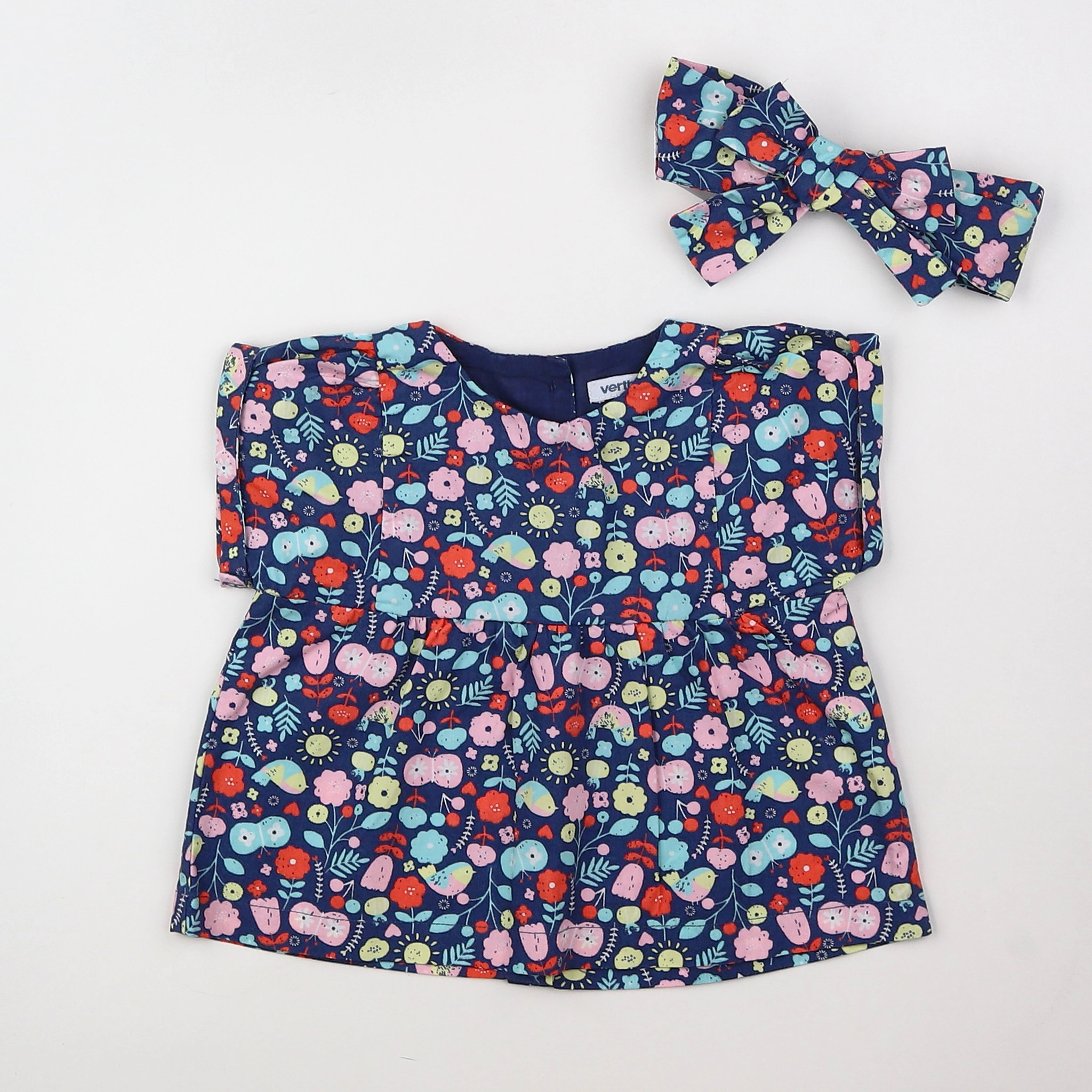 Vertbaudet - blouse bleu - 9 mois